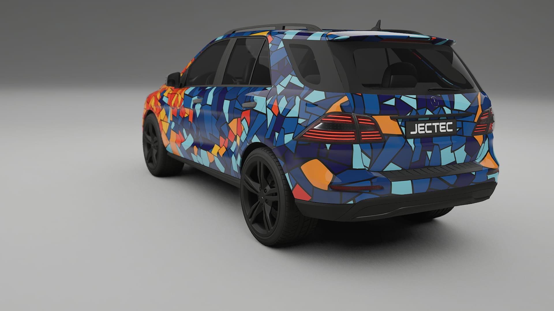 Mercedes M-class W166 BARCELONA – Designový Wrap PPF Fólie na auto - tisknutelný polyuretan