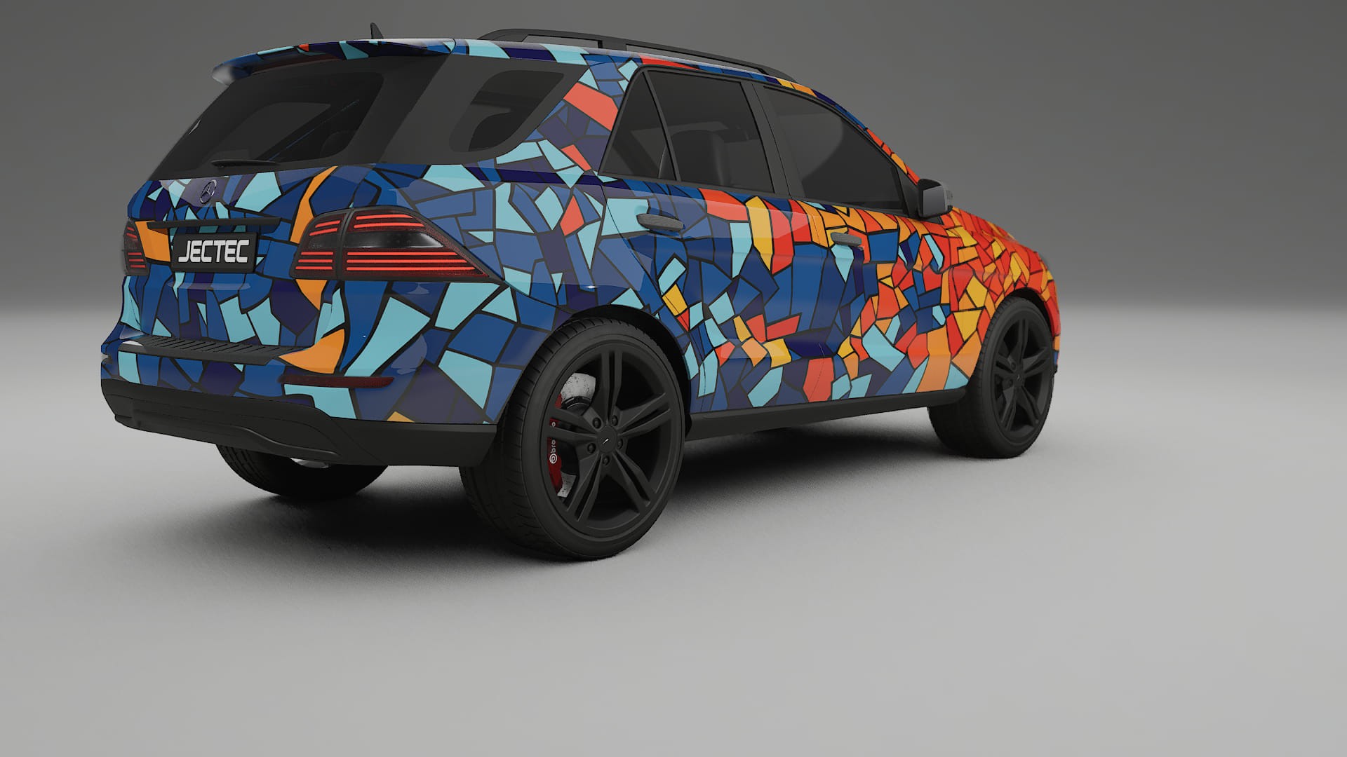 Mercedes M-class W166 BARCELONA – Designový Wrap PPF Fólie na auto - tisknutelný polyuretan