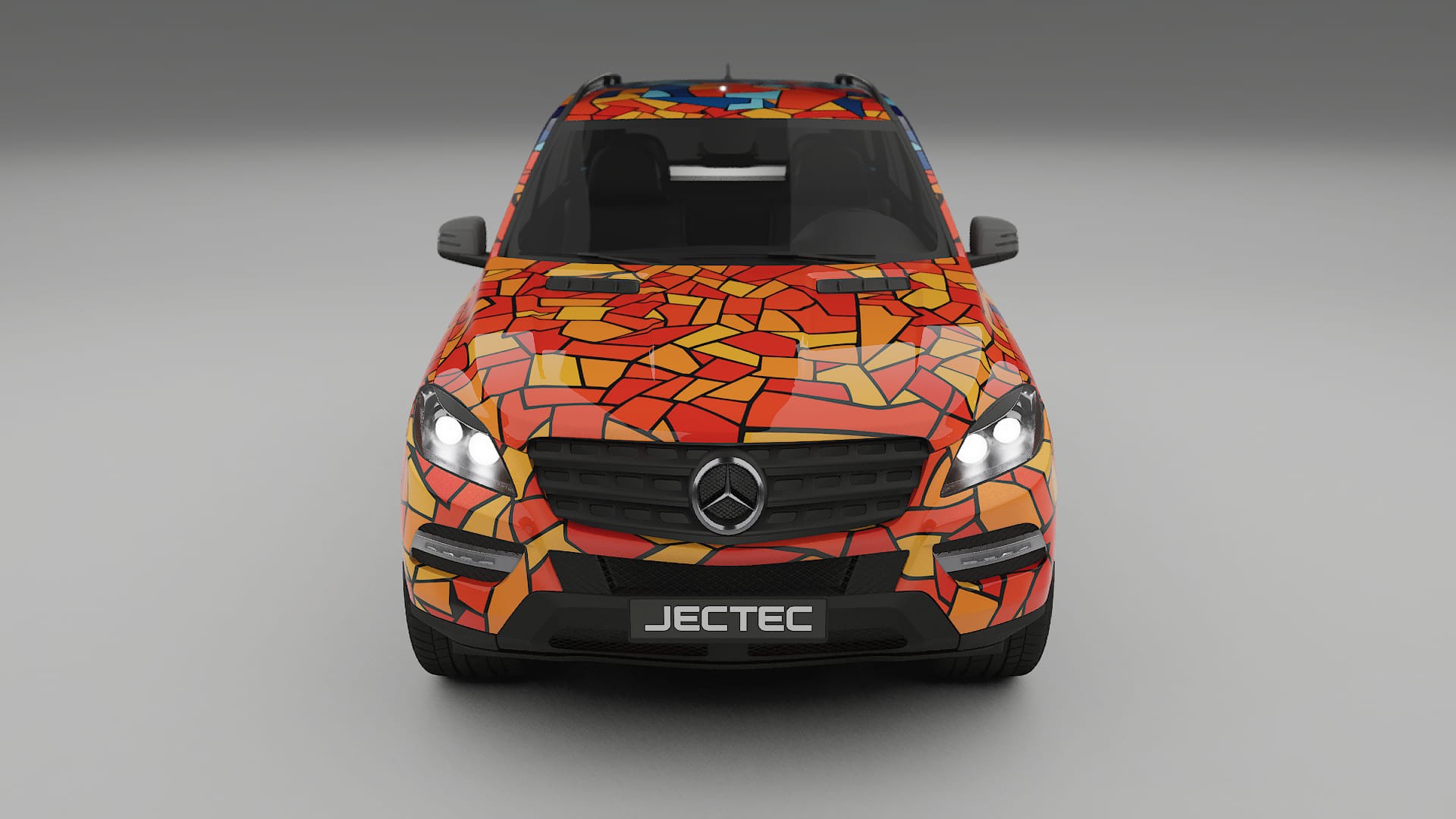 Mercedes M-class W166 BARCELONA – Designový Wrap PPF Fólie na auto - tisknutelný polyuretan