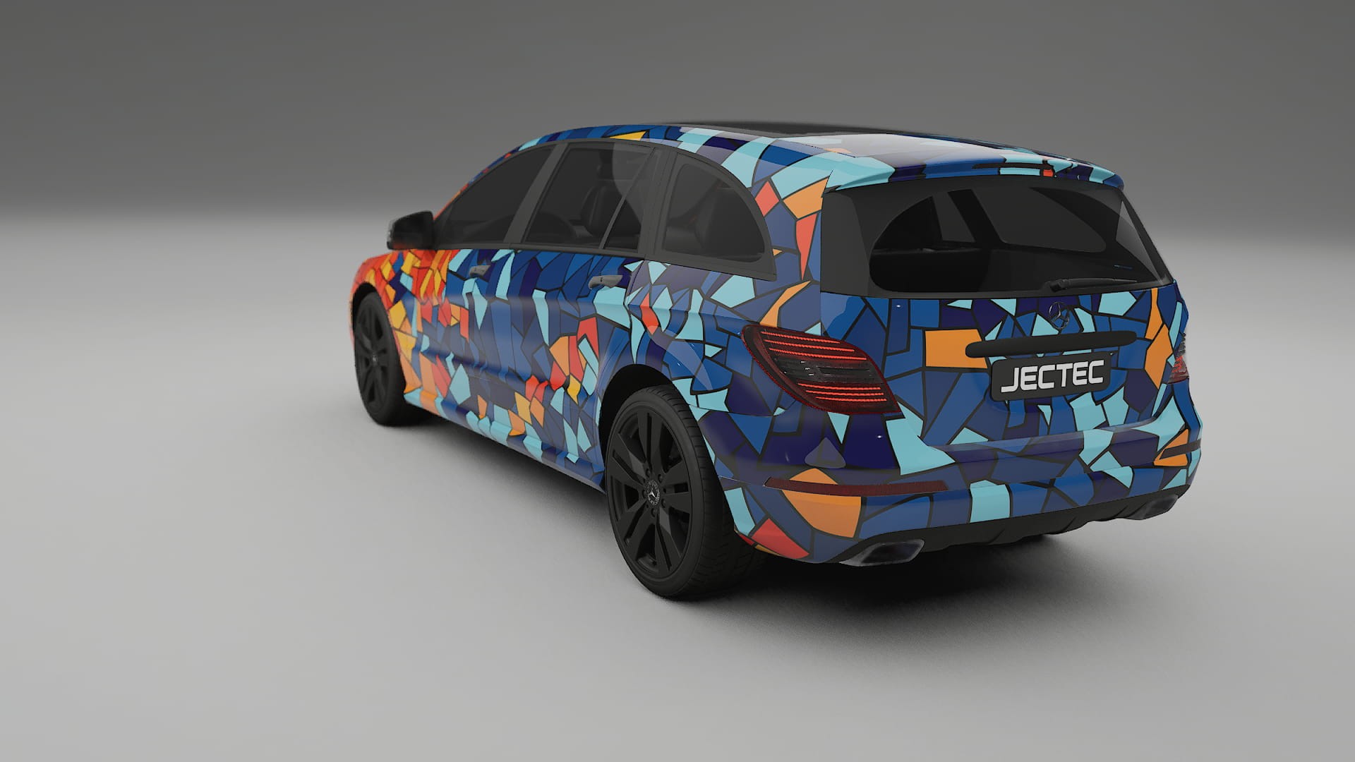 Mercedes R-class W251 facelift BARCELONA – Designový Wrap PPF Fólie na auto - tisknutelný polyuretan