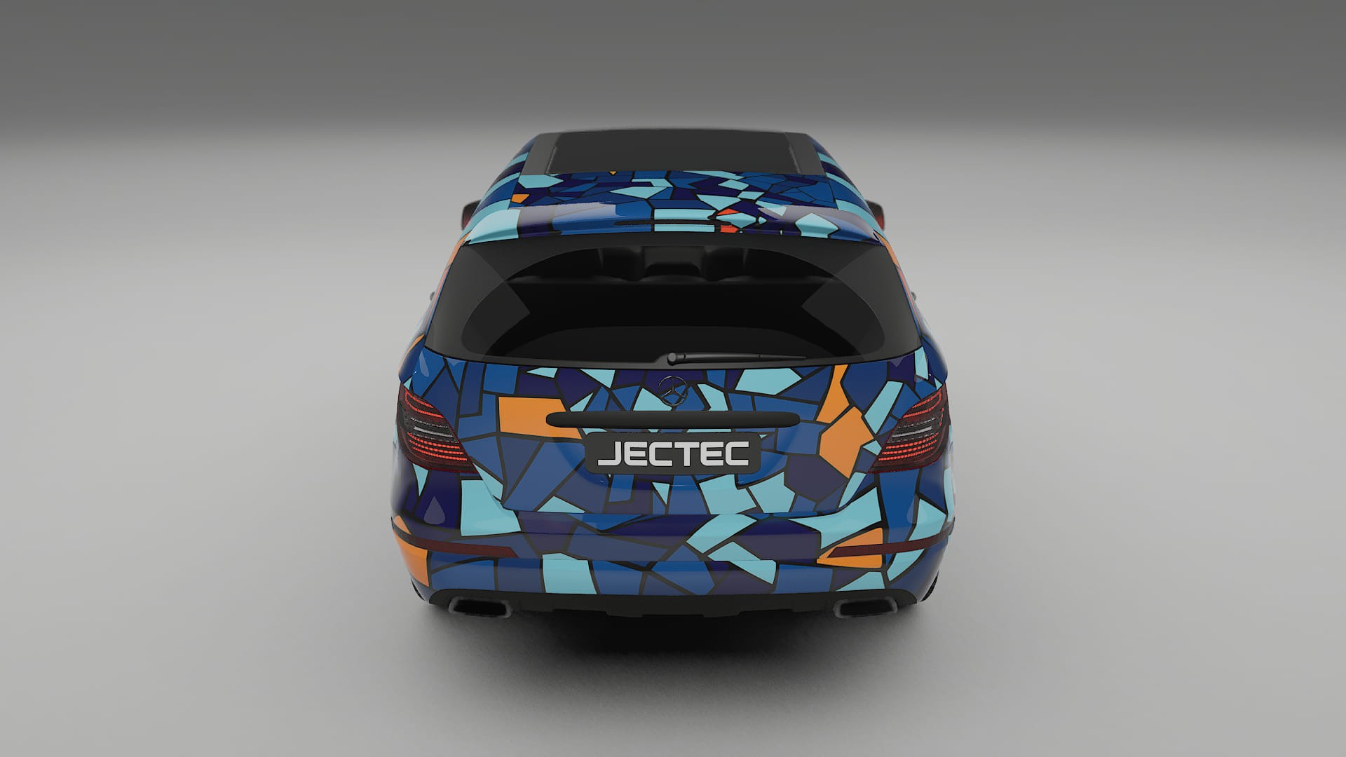 Mercedes R-class W251 facelift BARCELONA – Designový Wrap PPF Fólie na auto - tisknutelný polyuretan