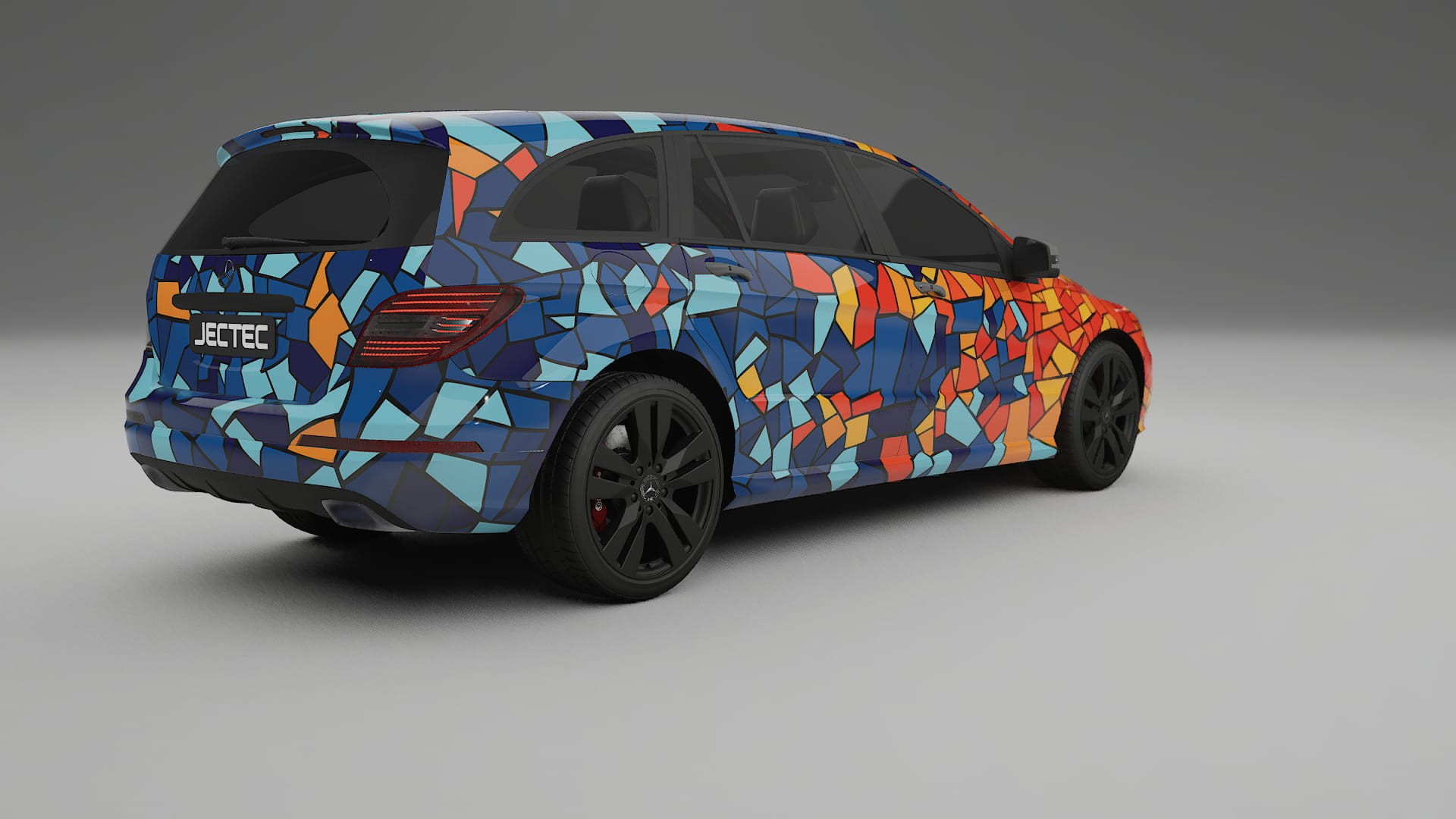 Mercedes R-class W251 facelift BARCELONA – Designový Wrap PPF Fólie na auto - tisknutelný polyuretan