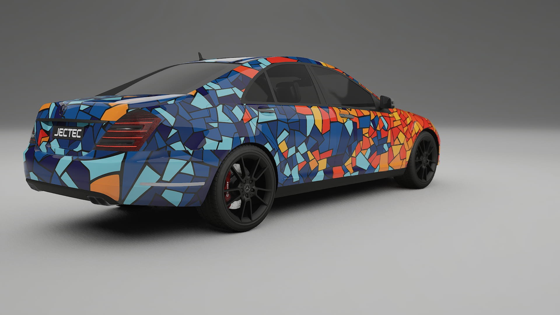 Mercedes S-class W221 facelift BARCELONA – Designový Wrap PPF Fólie na auto - tisknutelný polyuretan