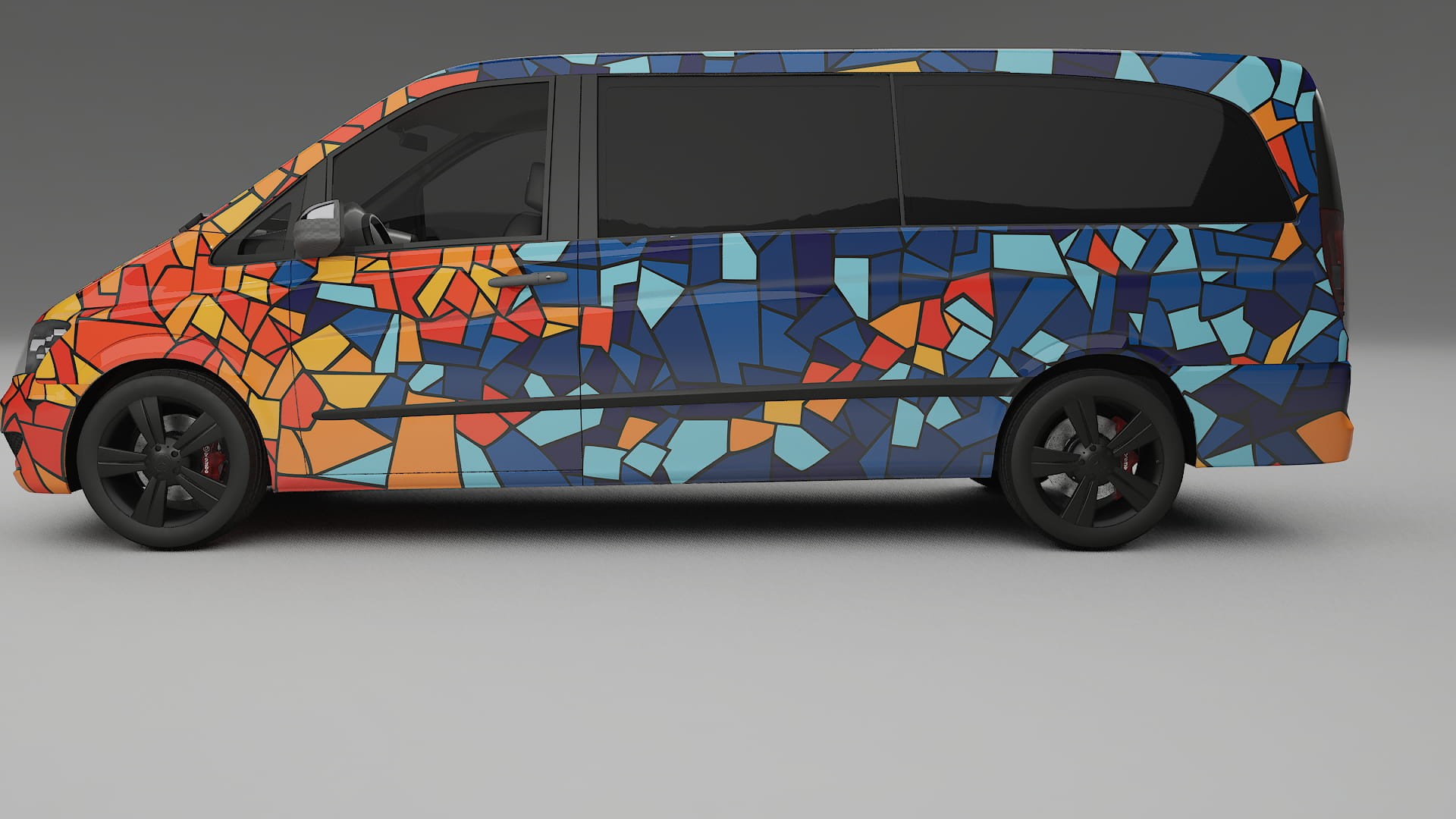 Mercedes Viano Extralong W439 Facelift BARCELONA – Designový Wrap PPF Fólie na auto - tisknutelný polyuretan