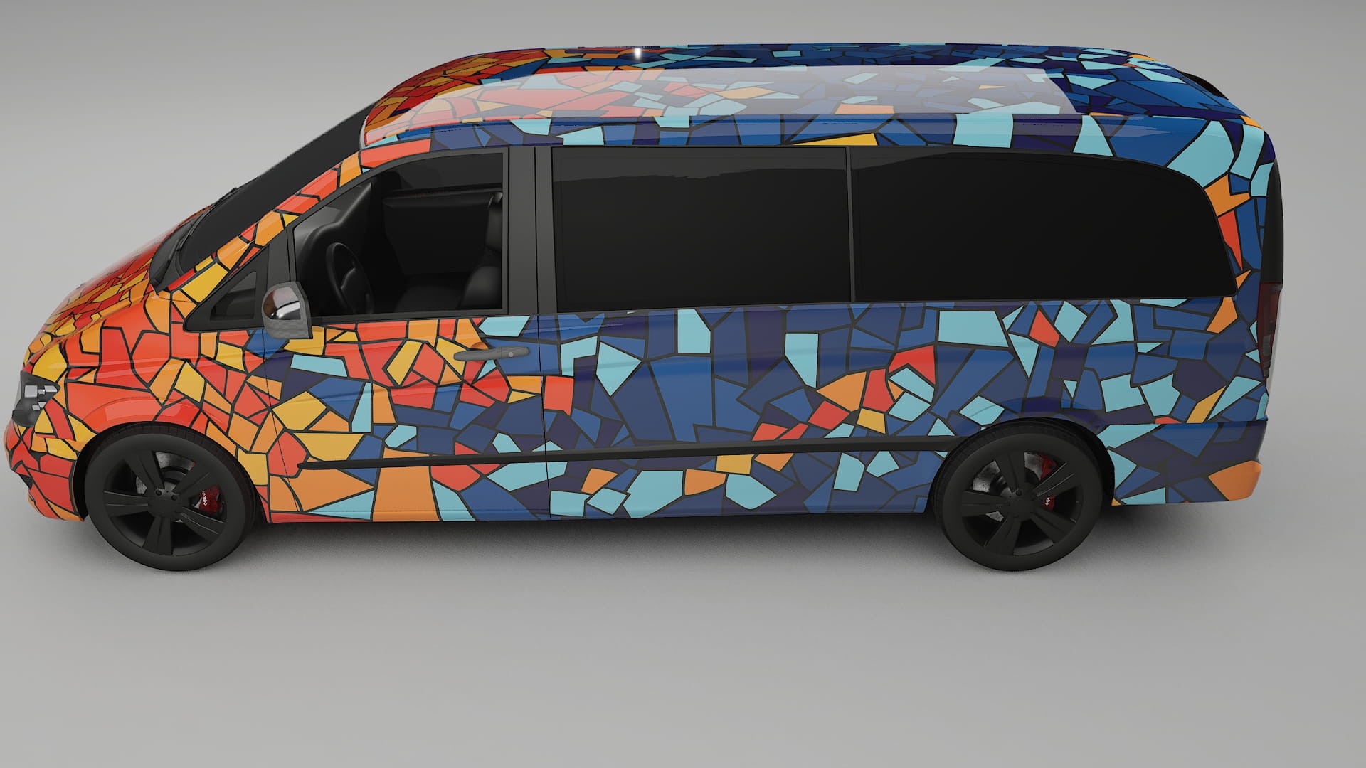 Mercedes Viano Extralong W439 Facelift BARCELONA – Designový Wrap PPF Fólie na auto - tisknutelný polyuretan