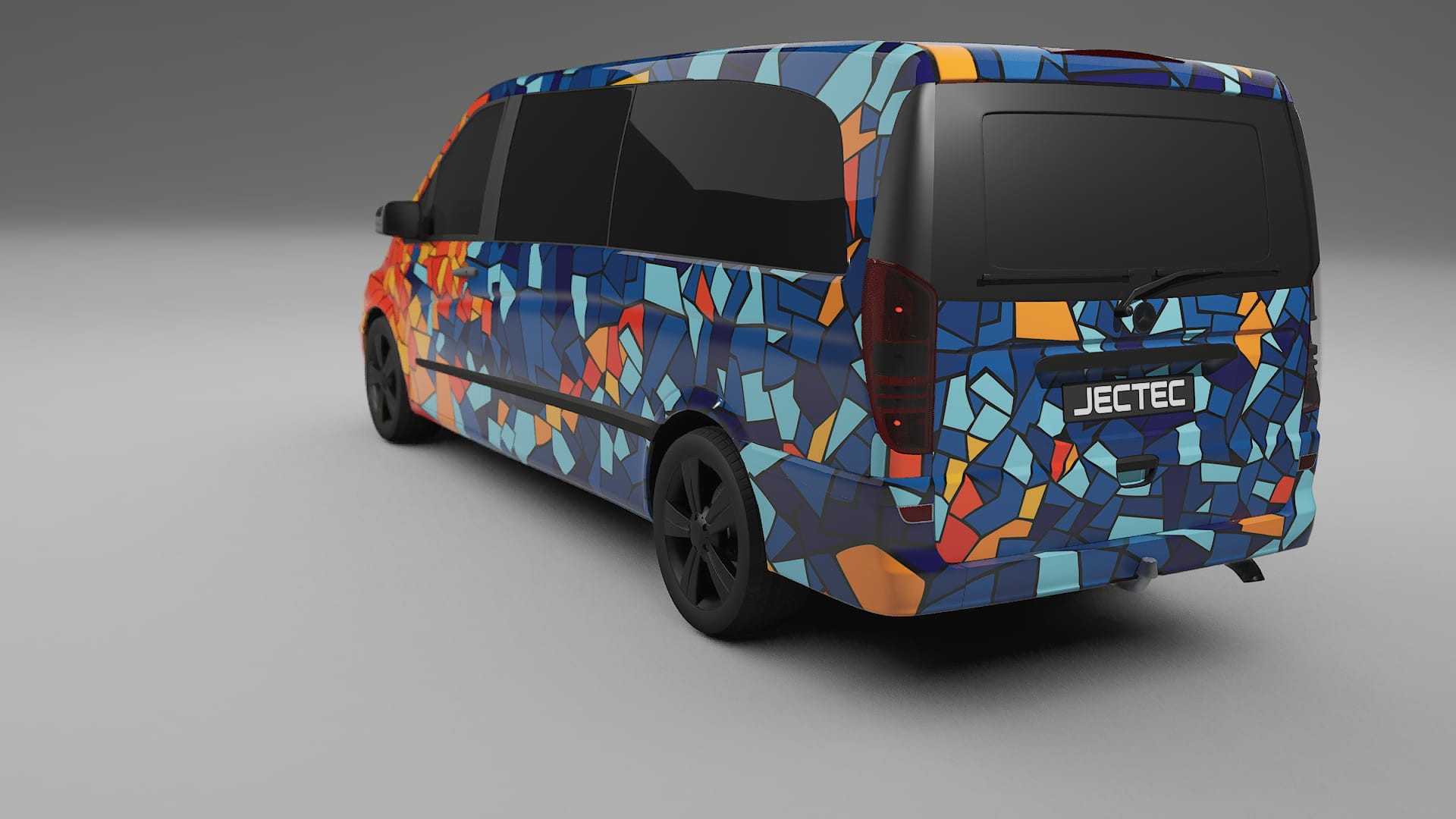 Mercedes Viano Extralong W439 Facelift BARCELONA – Designový Wrap PPF Fólie na auto - tisknutelný polyuretan