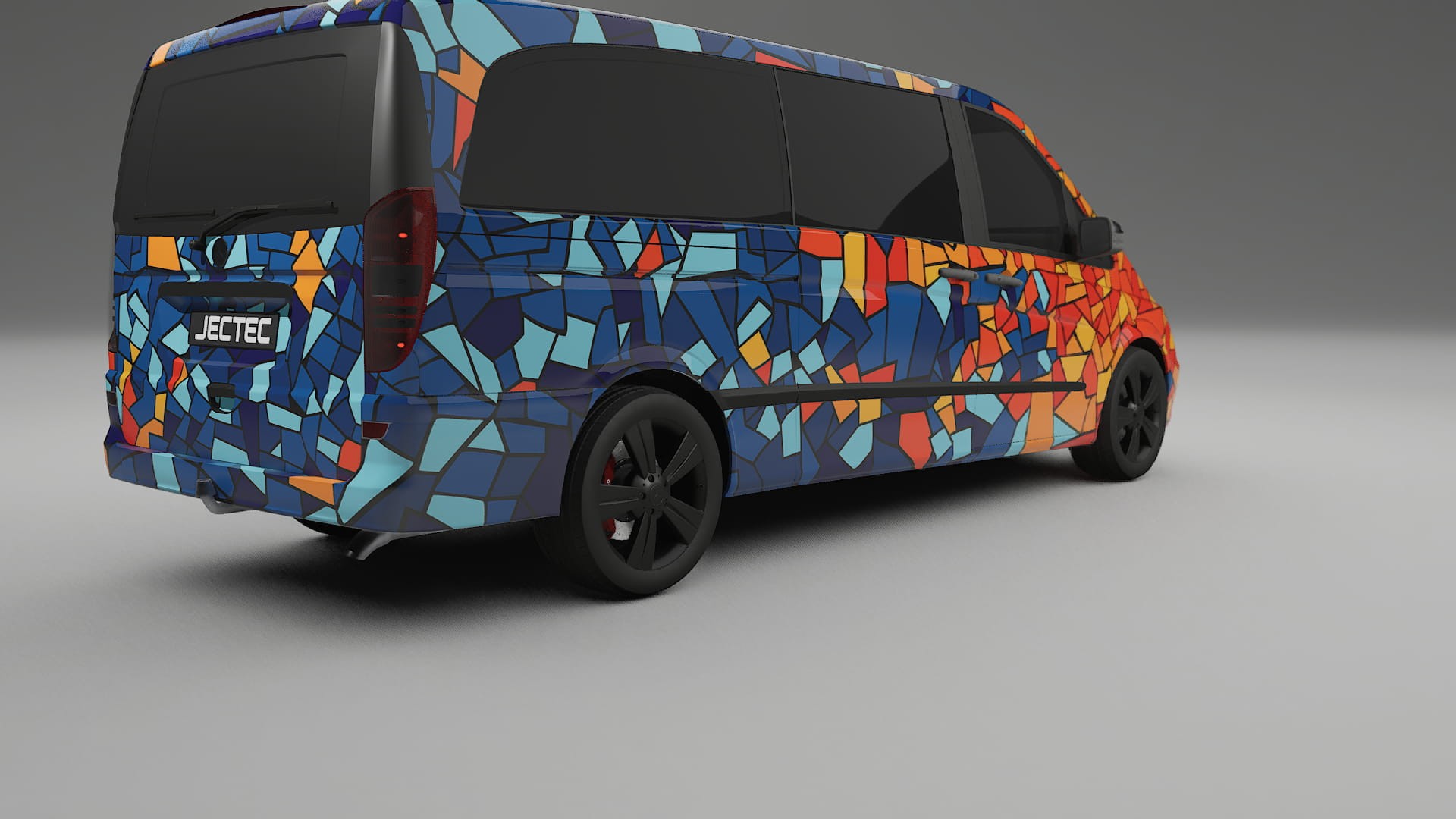 Mercedes Viano Extralong W439 Facelift BARCELONA – Designový Wrap PPF Fólie na auto - tisknutelný polyuretan