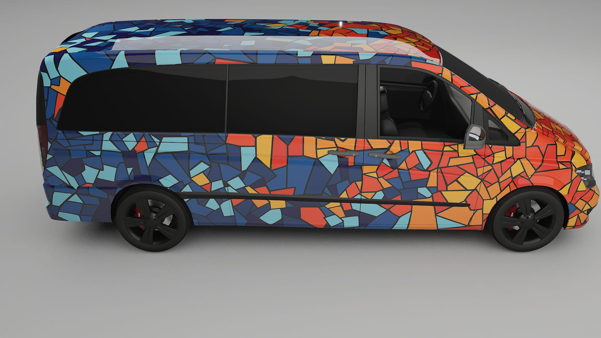 Mercedes Viano Extralong W439 Facelift BARCELONA – Designový Wrap PPF Fólie na auto - tisknutelný polyuretan