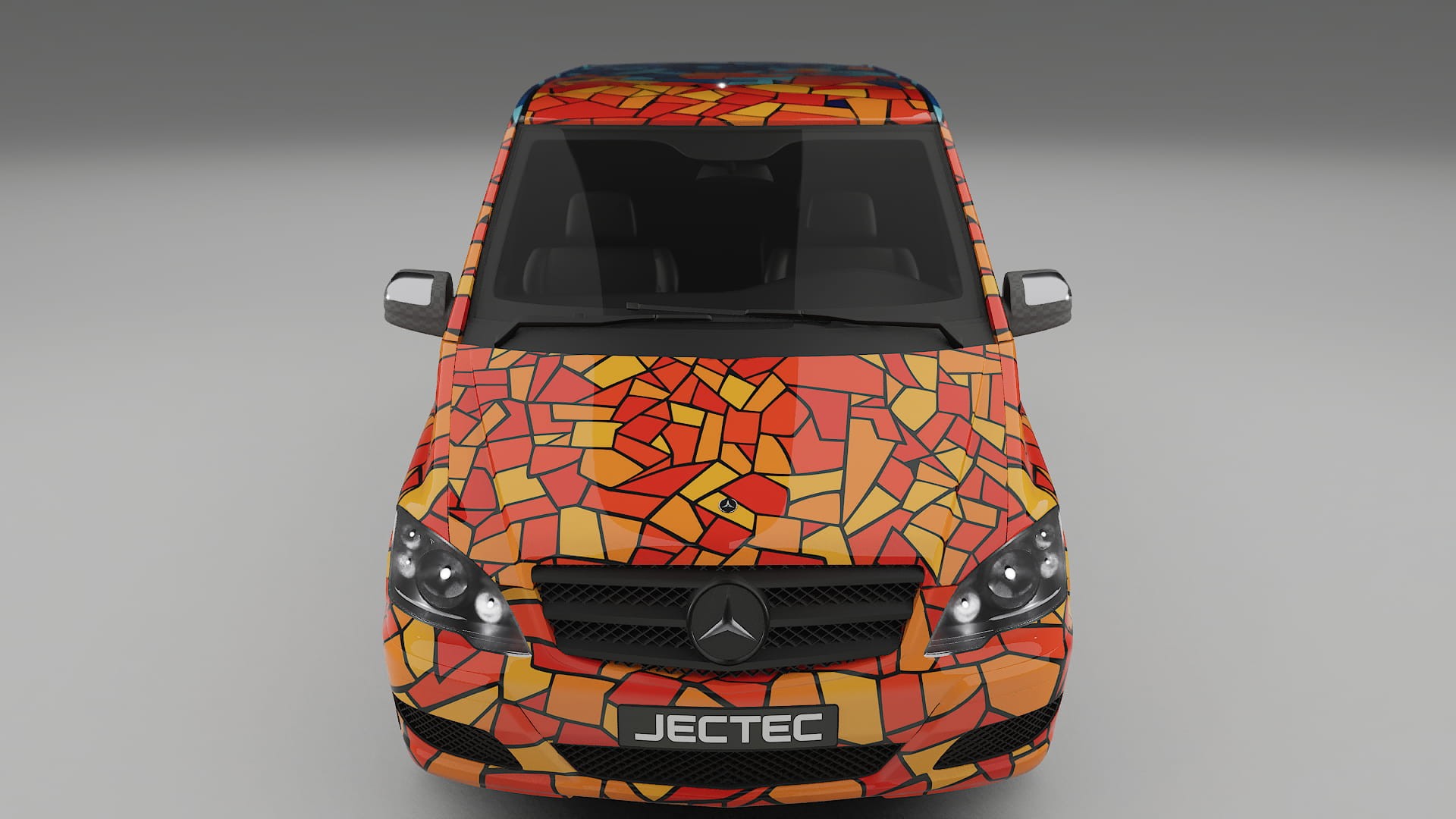 Mercedes Viano Extralong W439 Facelift BARCELONA – Designový Wrap PPF Fólie na auto - tisknutelný polyuretan