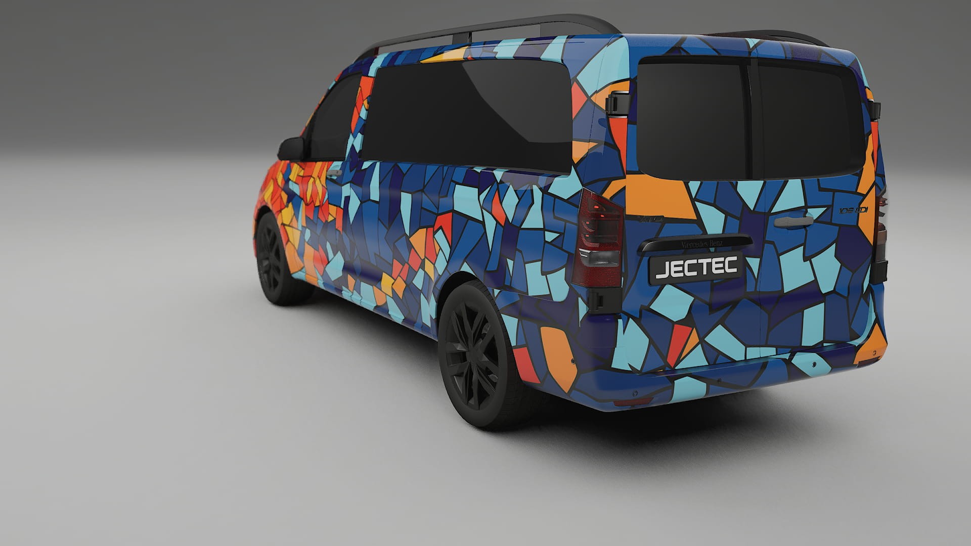 Mercedes Vito Short W447 prefacelift BARCELONA – Designový Wrap PPF Fólie na auto - tisknutelný polyuretan