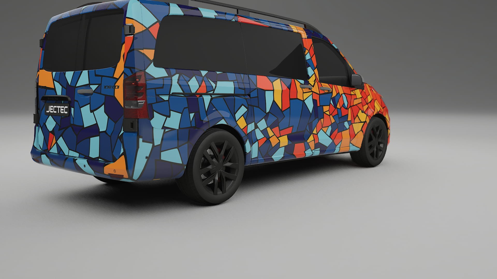 Mercedes Vito Short W447 prefacelift BARCELONA – Designový Wrap PPF Fólie na auto - tisknutelný polyuretan