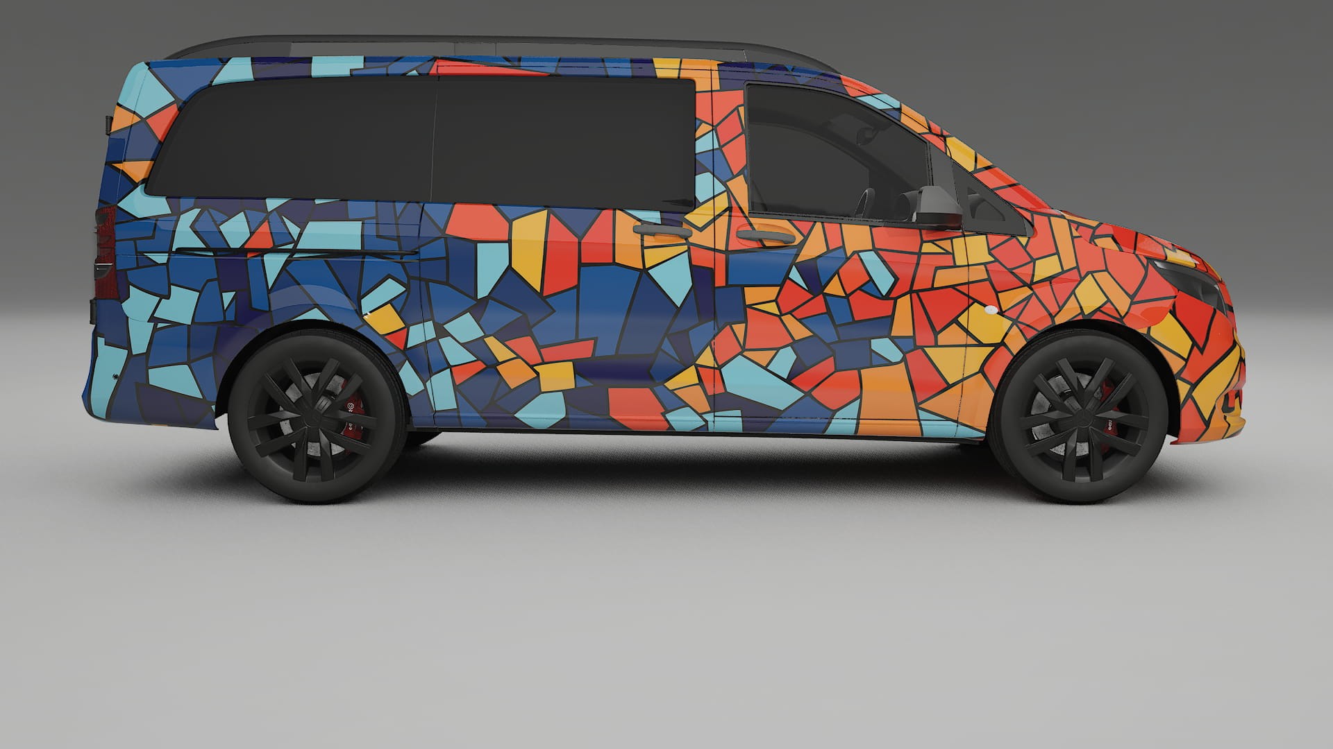 Mercedes Vito Short W447 prefacelift BARCELONA – Designový Wrap PPF Fólie na auto - tisknutelný polyuretan