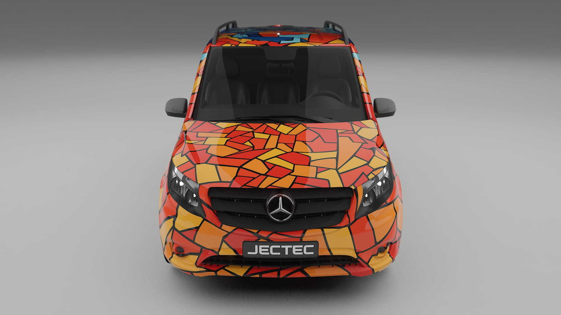Mercedes Vito Short W447 prefacelift BARCELONA – Designový Wrap PPF Fólie na auto - tisknutelný polyuretan