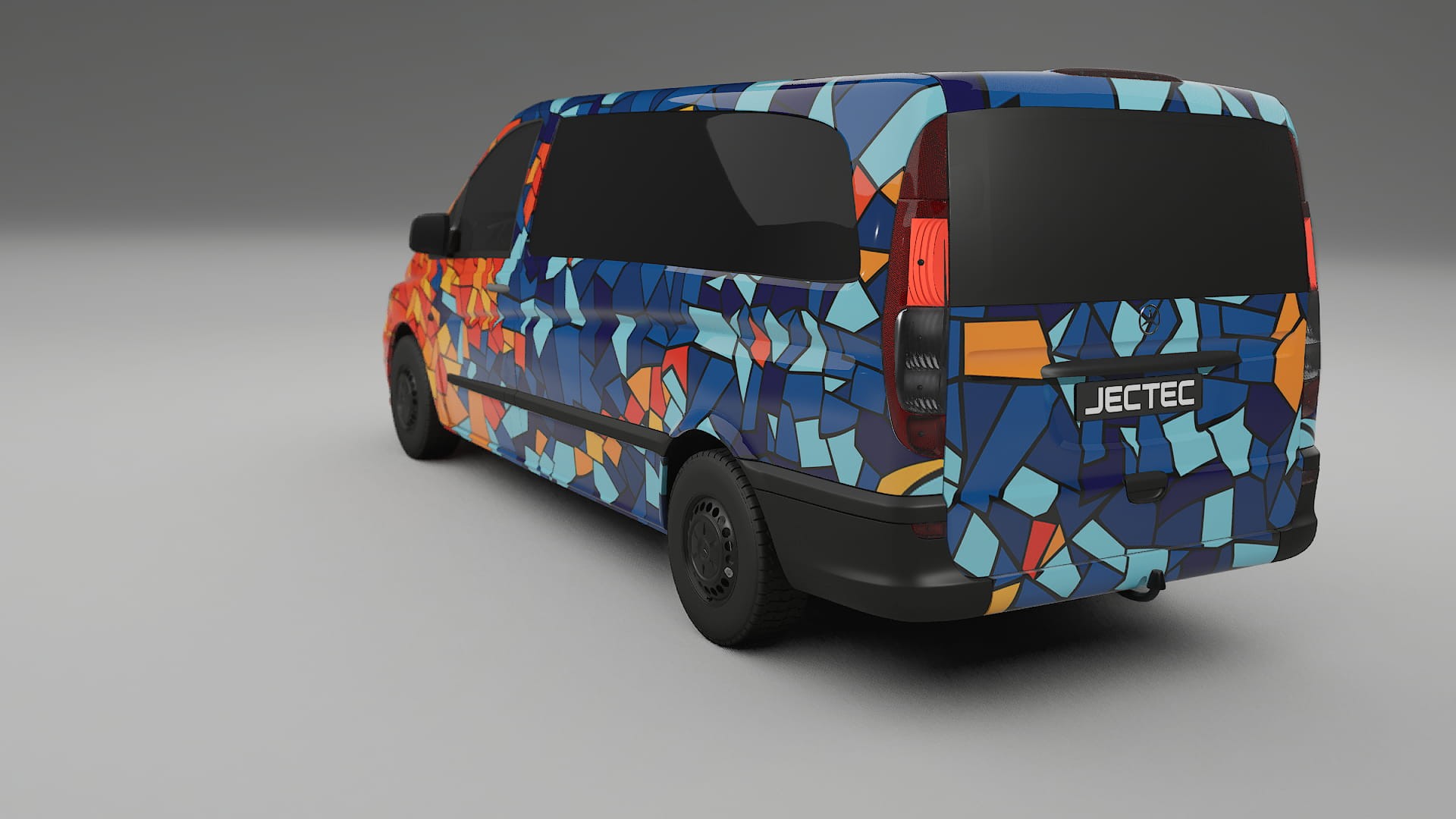 Mercedes Vito Short W639 facelift BARCELONA – Designový Wrap PPF Fólie na auto - tisknutelný polyuretan