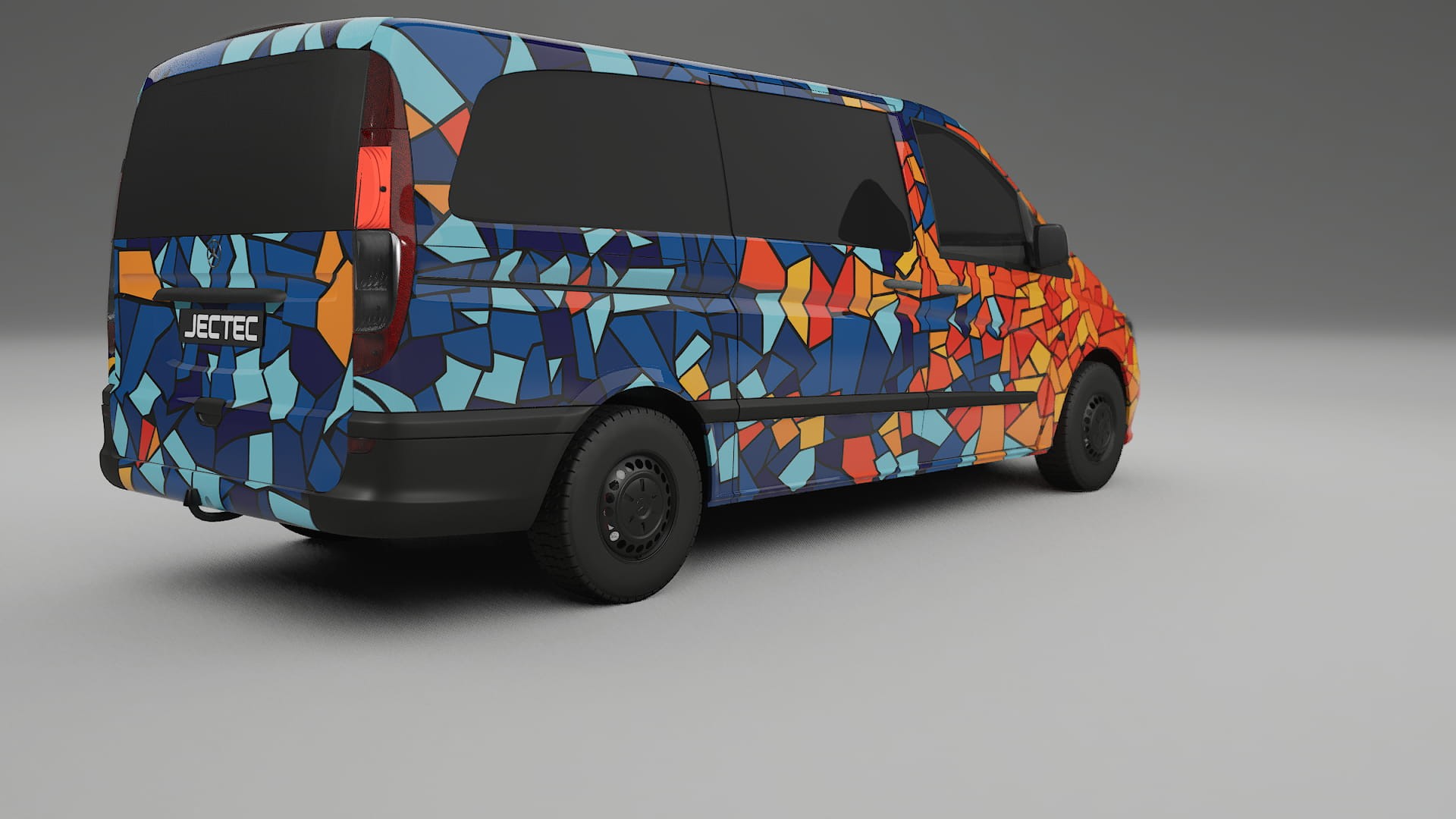 Mercedes Vito Short W639 facelift BARCELONA – Designový Wrap PPF Fólie na auto - tisknutelný polyuretan