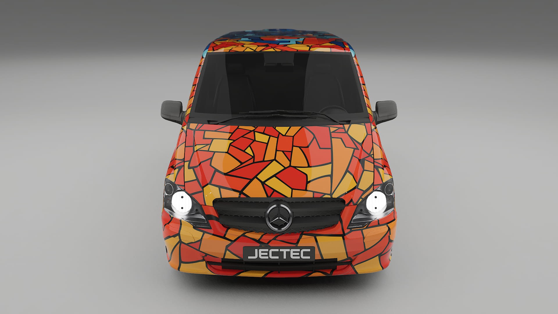 Mercedes Vito Short W639 facelift BARCELONA – Designový Wrap PPF Fólie na auto - tisknutelný polyuretan