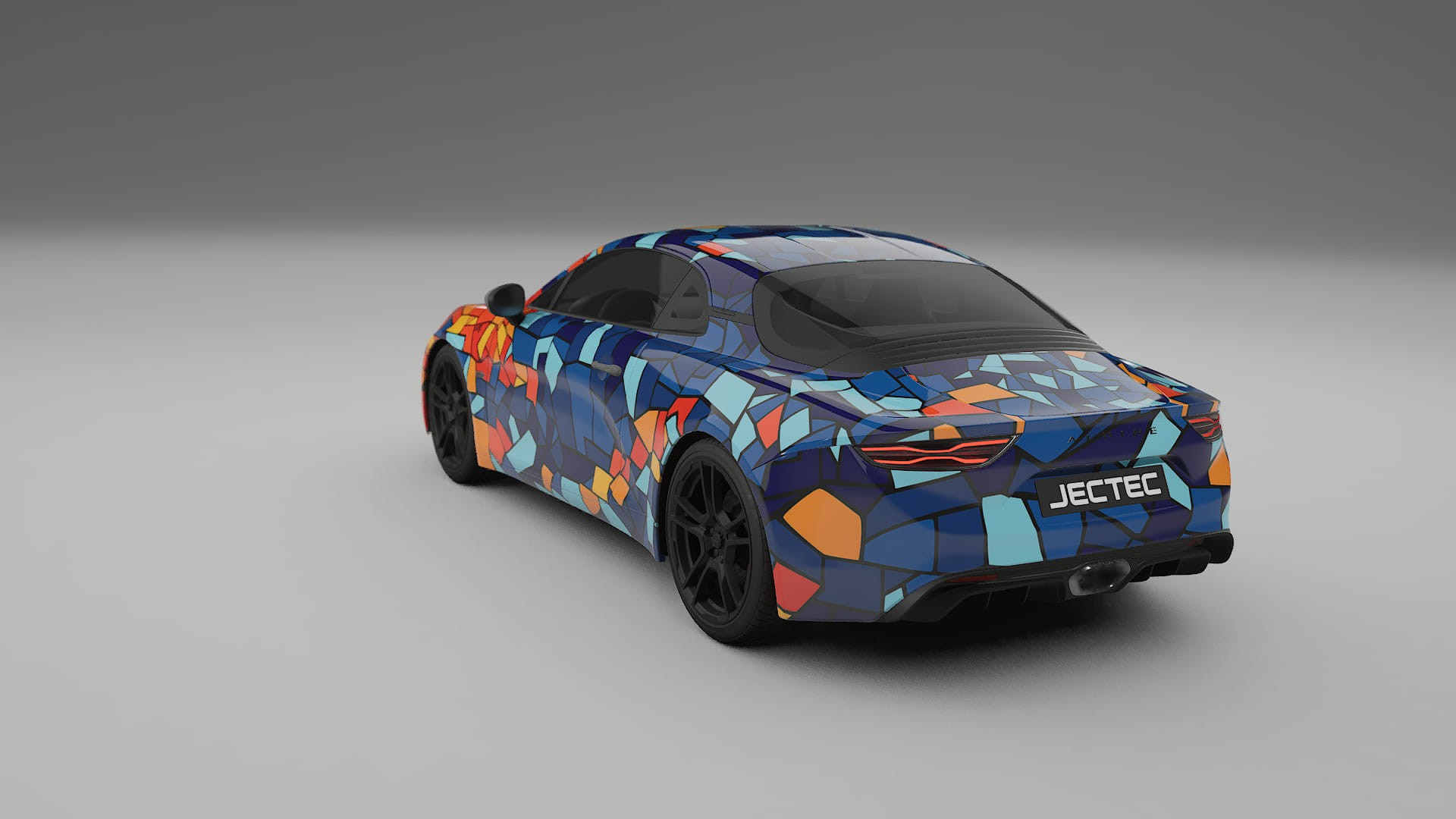 Renault Alpine A110 BARCELONA – Designový Wrap PPF Fólie na auto - tisknutelný polyuretan