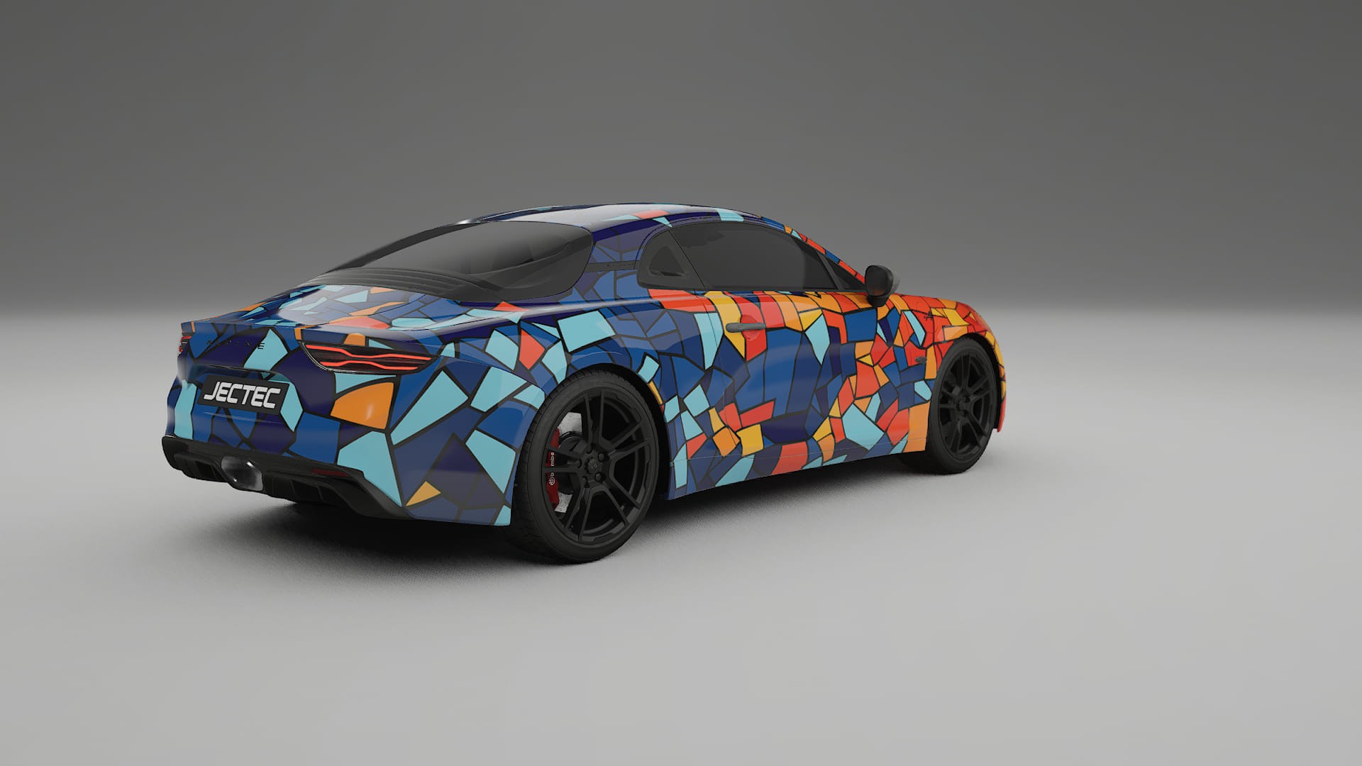 Renault Alpine A110 BARCELONA – Designový Wrap PPF Fólie na auto - tisknutelný polyuretan