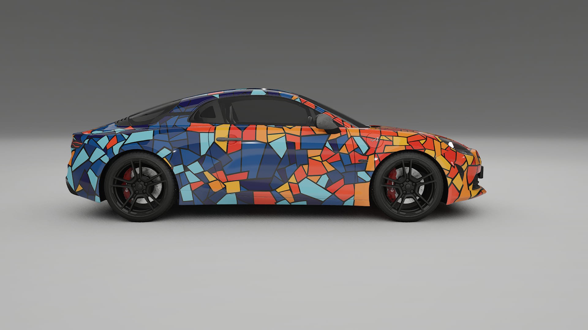 Renault Alpine A110 BARCELONA – Designový Wrap PPF Fólie na auto - tisknutelný polyuretan