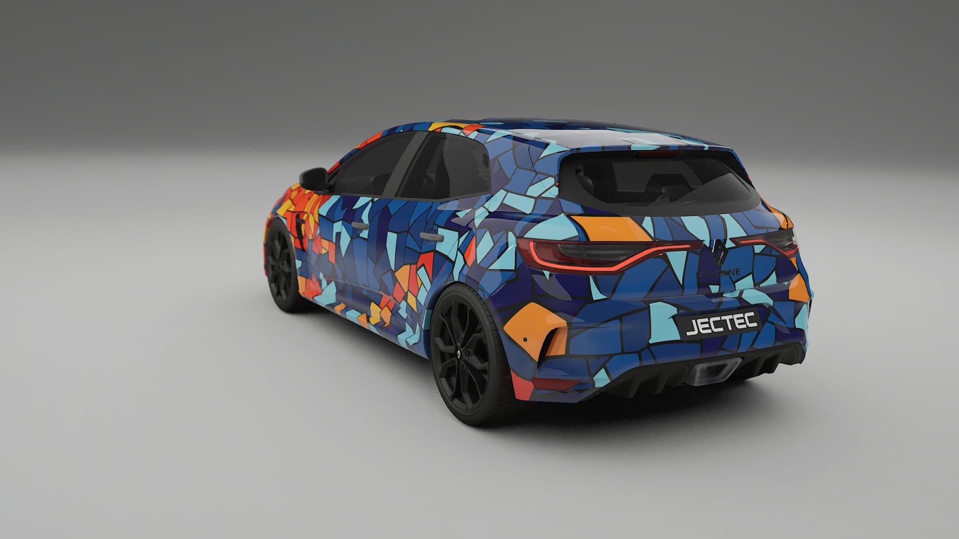 Renault Megane RS IV BARCELONA – Designový Wrap PPF Fólie na auto - tisknutelný polyuretan