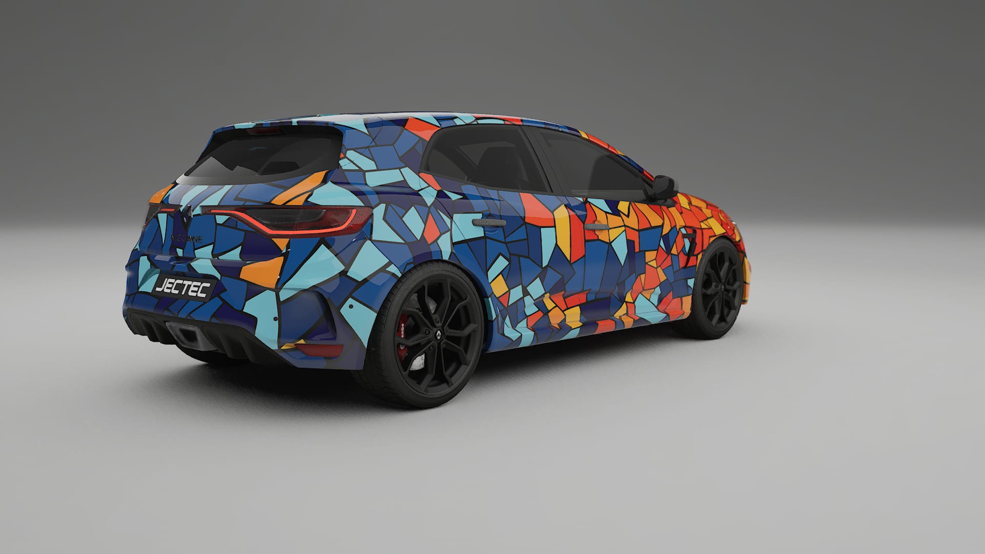 Renault Megane RS IV BARCELONA – Designový Wrap PPF Fólie na auto - tisknutelný polyuretan