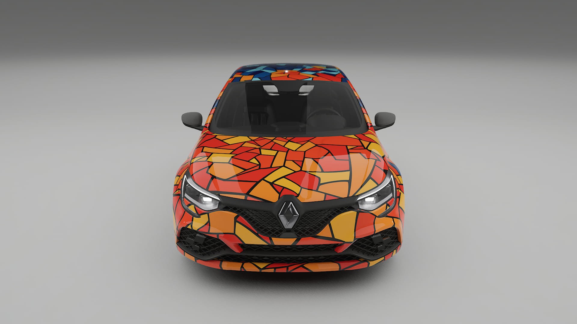 Renault Megane RS IV BARCELONA – Designový Wrap PPF Fólie na auto - tisknutelný polyuretan