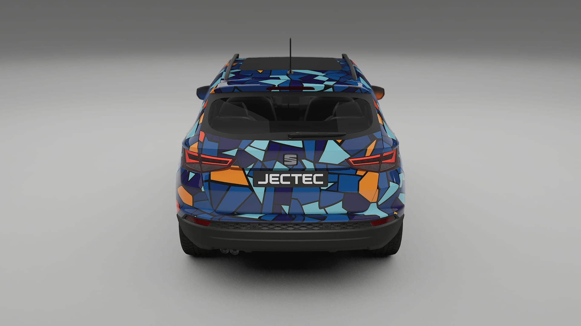Seat Ateca KH7 BARCELONA – Designový Wrap PPF Fólie na auto - tisknutelný polyuretan