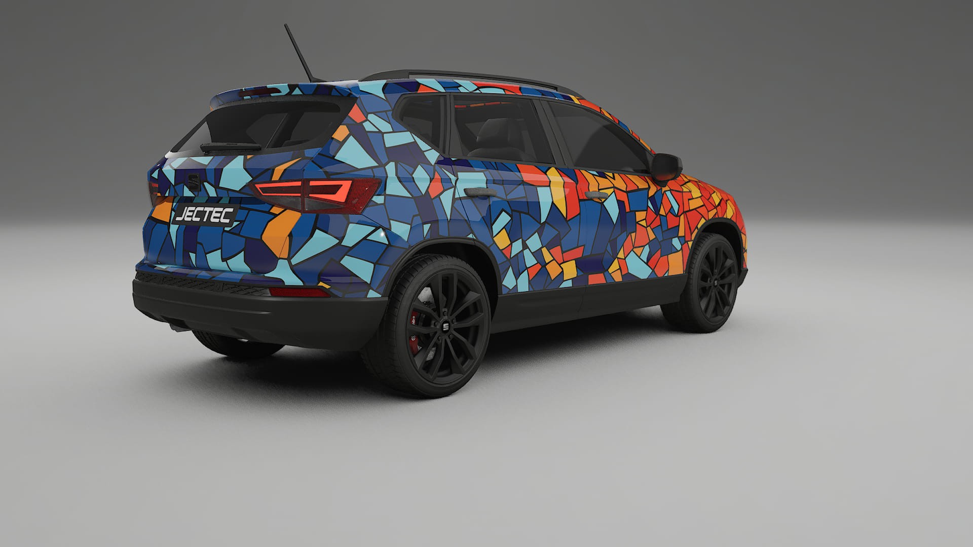 Seat Ateca KH7 BARCELONA – Designový Wrap PPF Fólie na auto - tisknutelný polyuretan