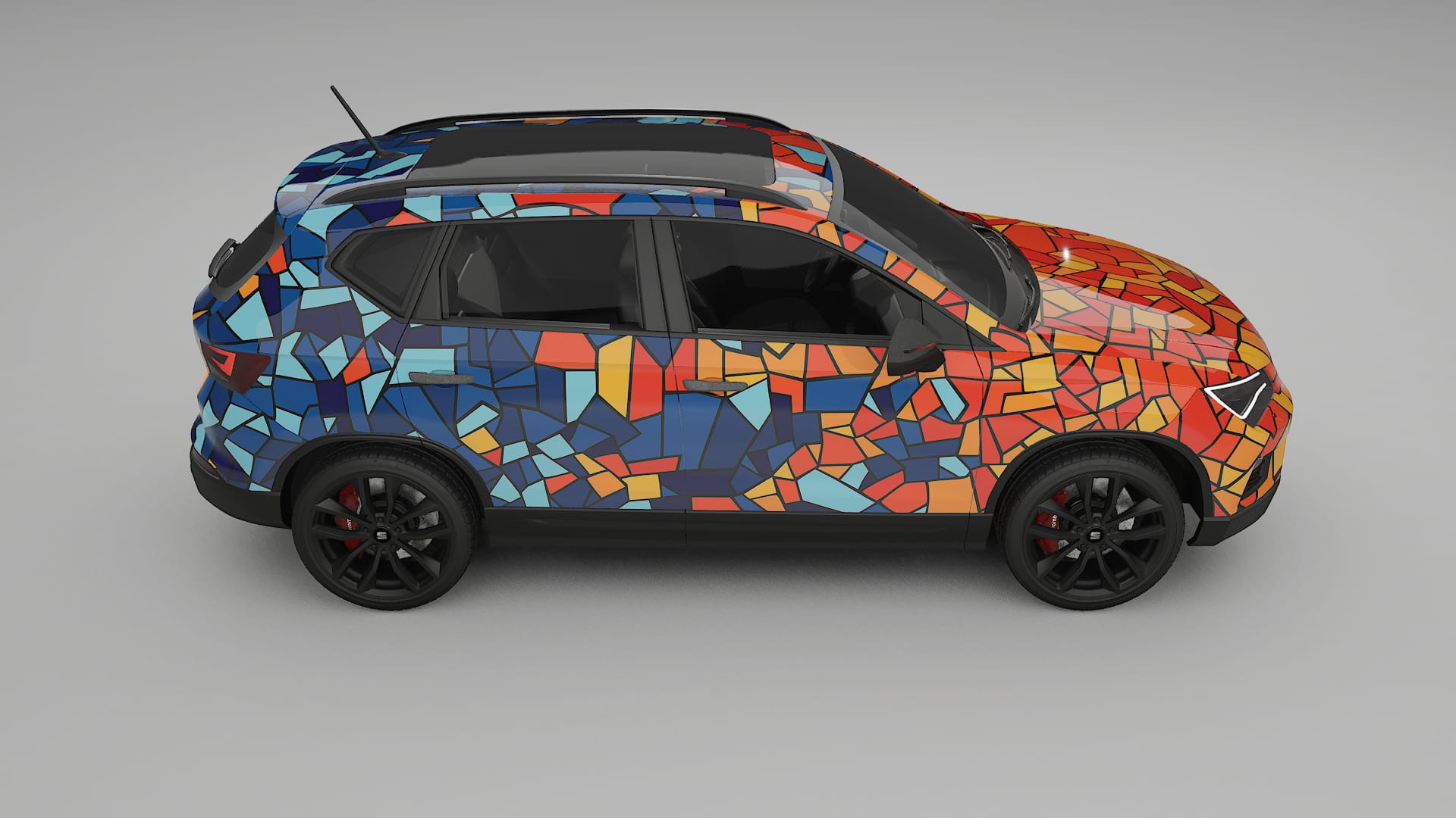 Seat Ateca KH7 BARCELONA – Designový Wrap PPF Fólie na auto - tisknutelný polyuretan