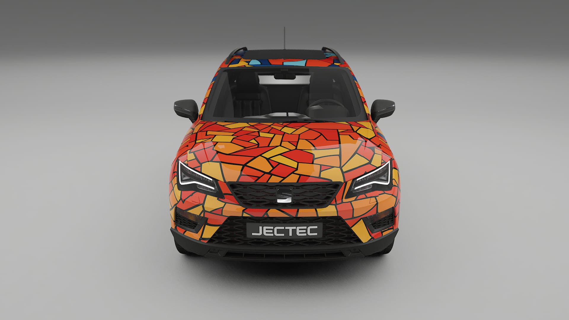 Seat Ateca KH7 BARCELONA – Designový Wrap PPF Fólie na auto - tisknutelný polyuretan