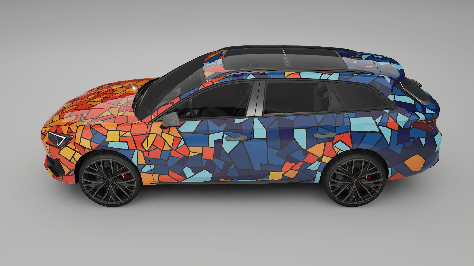 Seat Leon Cupra KL BARCELONA – Designový Wrap PPF Fólie na auto - tisknutelný polyuretan
