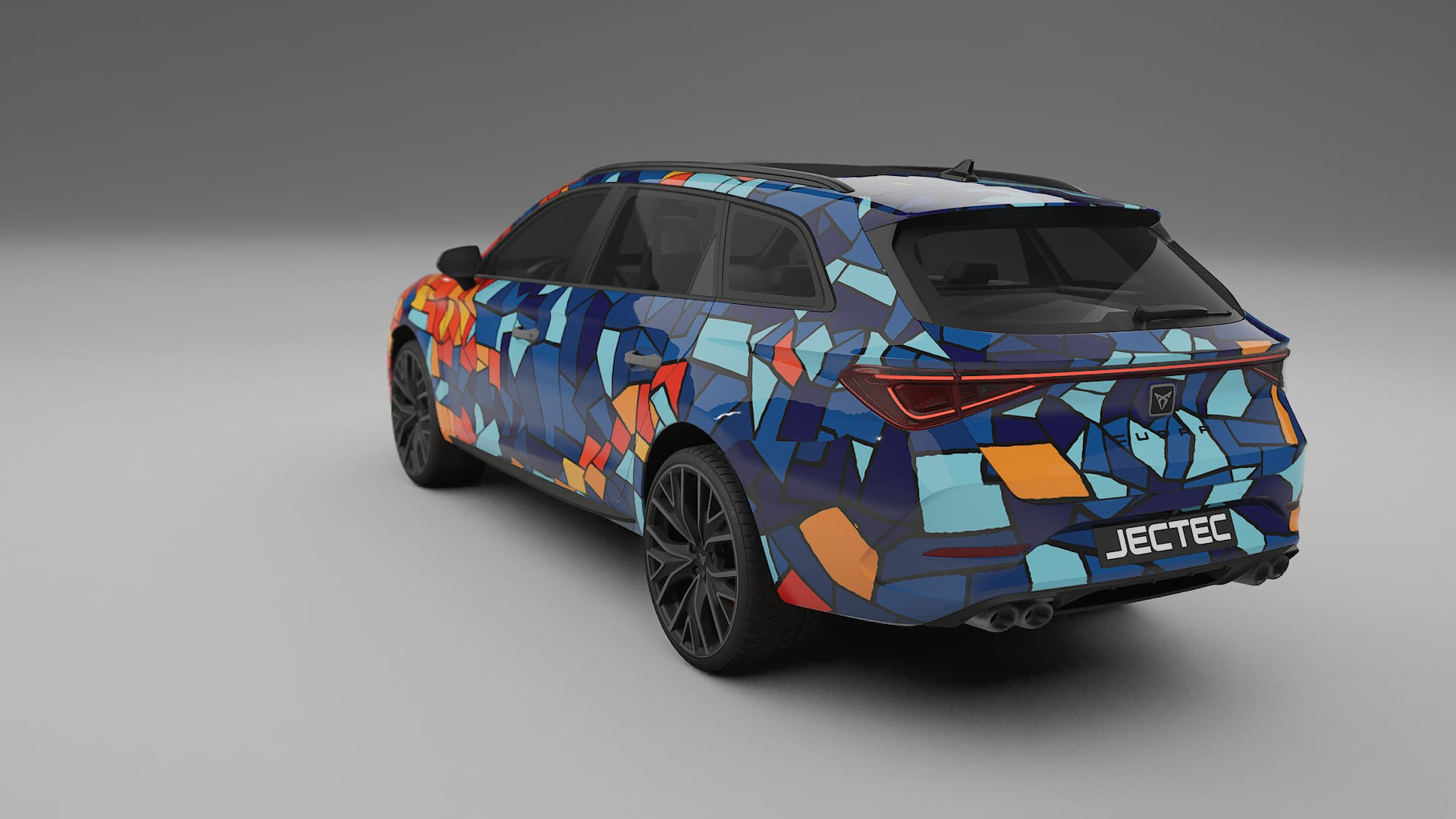 Seat Leon Cupra KL BARCELONA – Designový Wrap PPF Fólie na auto - tisknutelný polyuretan