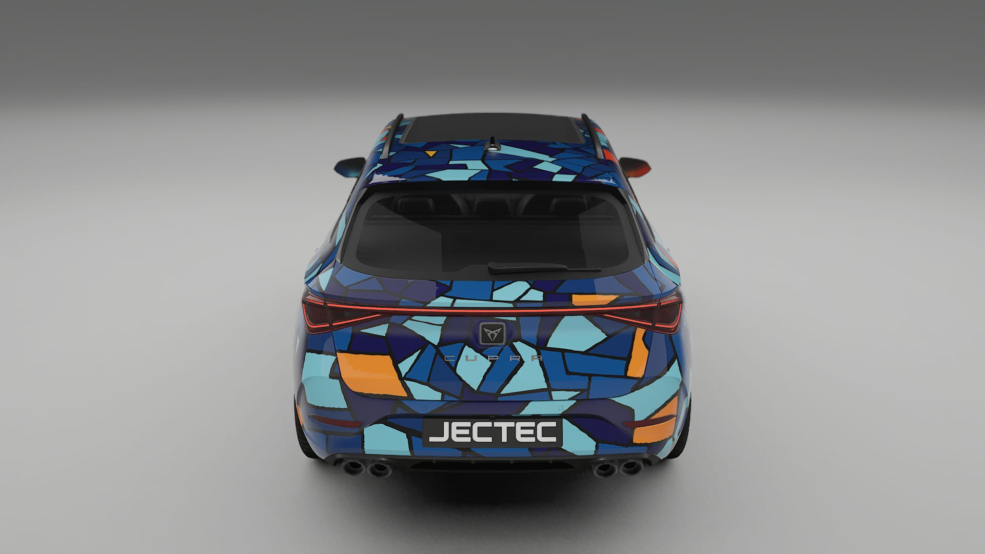 Seat Leon Cupra KL BARCELONA – Designový Wrap PPF Fólie na auto - tisknutelný polyuretan