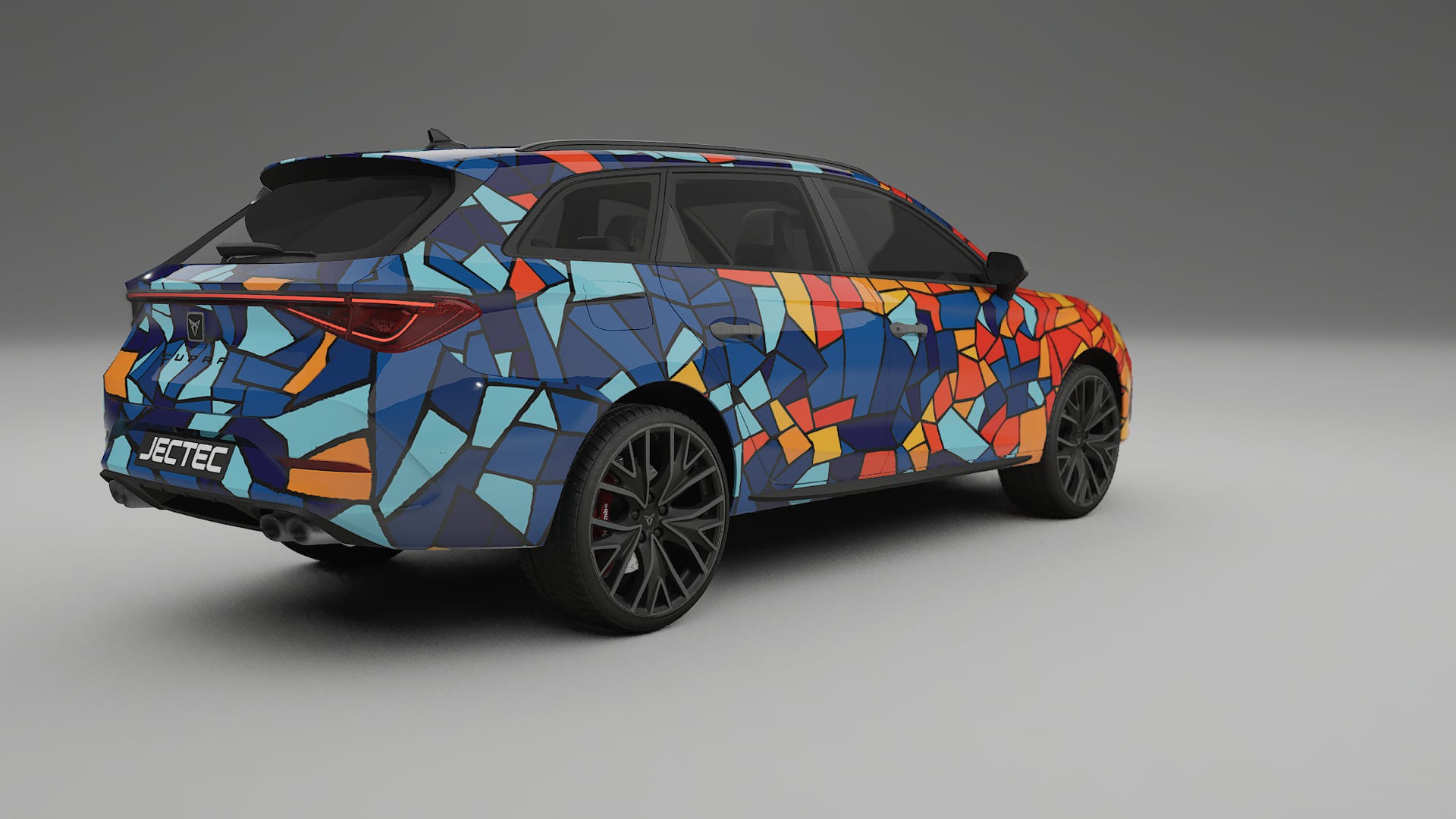 Seat Leon Cupra KL BARCELONA – Designový Wrap PPF Fólie na auto - tisknutelný polyuretan