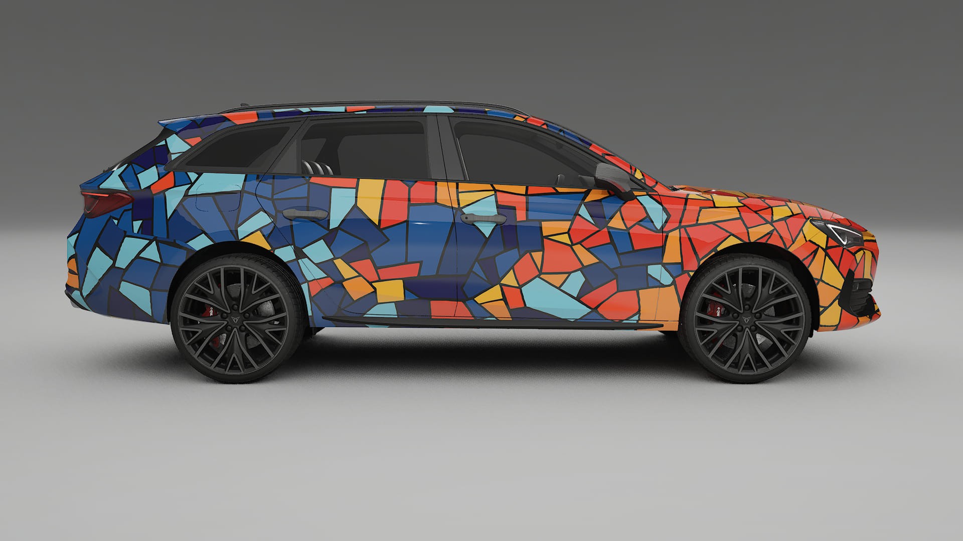 Seat Leon Cupra KL BARCELONA – Designový Wrap PPF Fólie na auto - tisknutelný polyuretan