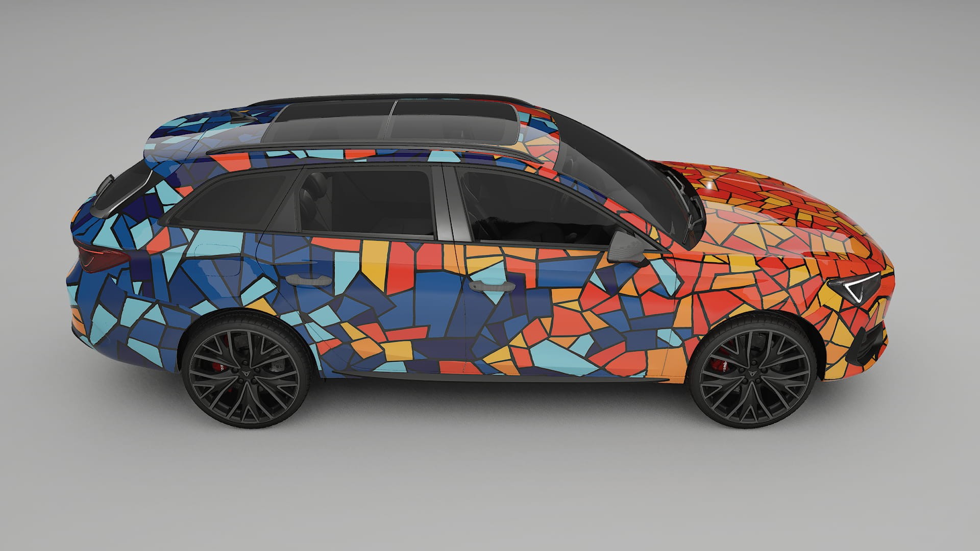 Seat Leon Cupra KL BARCELONA – Designový Wrap PPF Fólie na auto - tisknutelný polyuretan