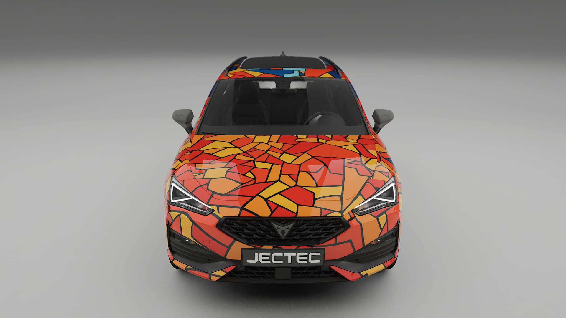 Seat Leon Cupra KL BARCELONA – Designový Wrap PPF Fólie na auto - tisknutelný polyuretan