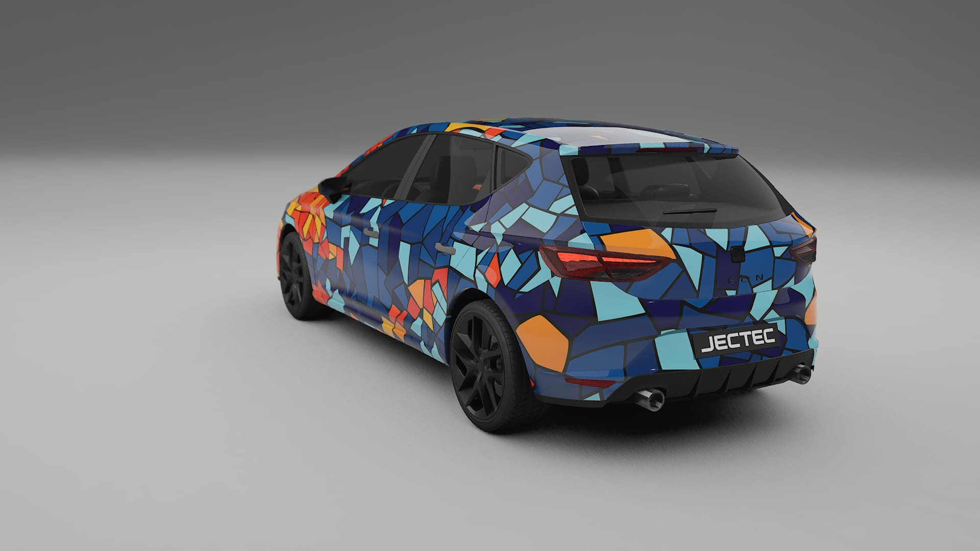 Seat Leon FR 5F BARCELONA – Designový Wrap PPF Fólie na auto - tisknutelný polyuretan
