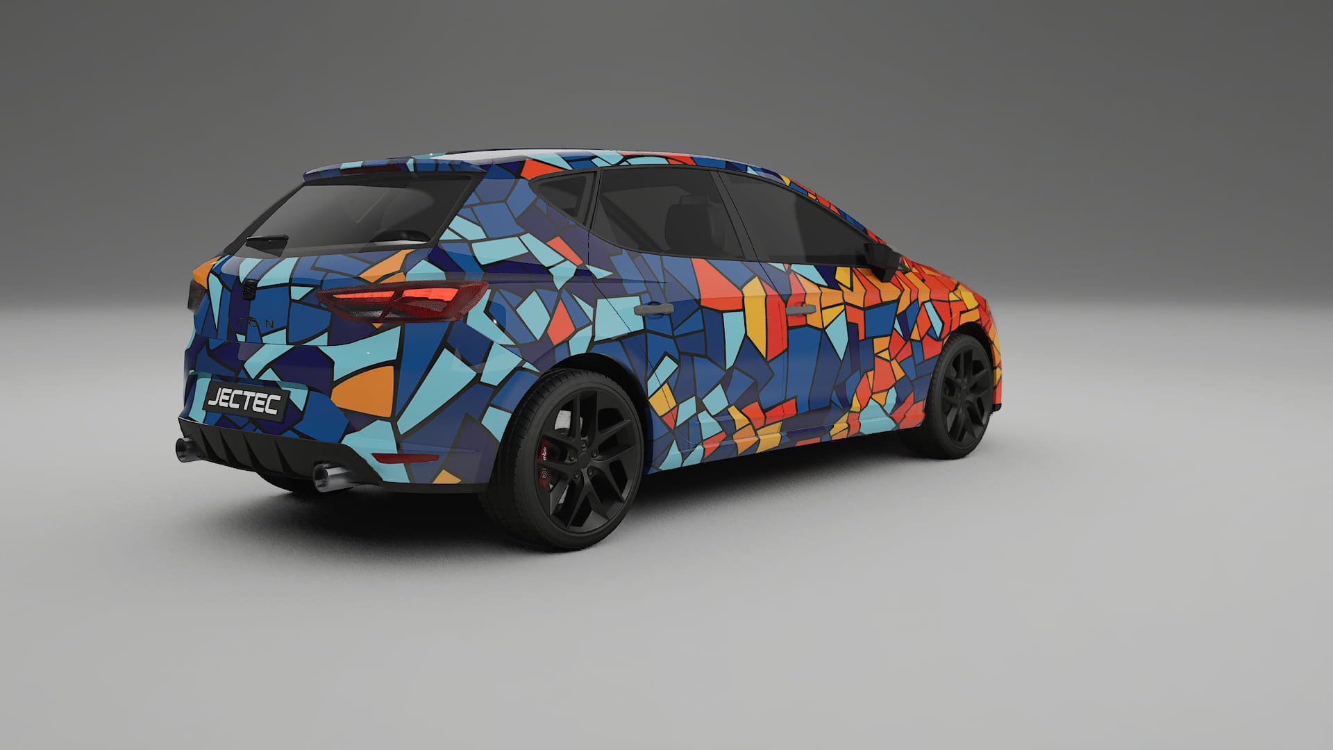Seat Leon FR 5F BARCELONA – Designový Wrap PPF Fólie na auto - tisknutelný polyuretan
