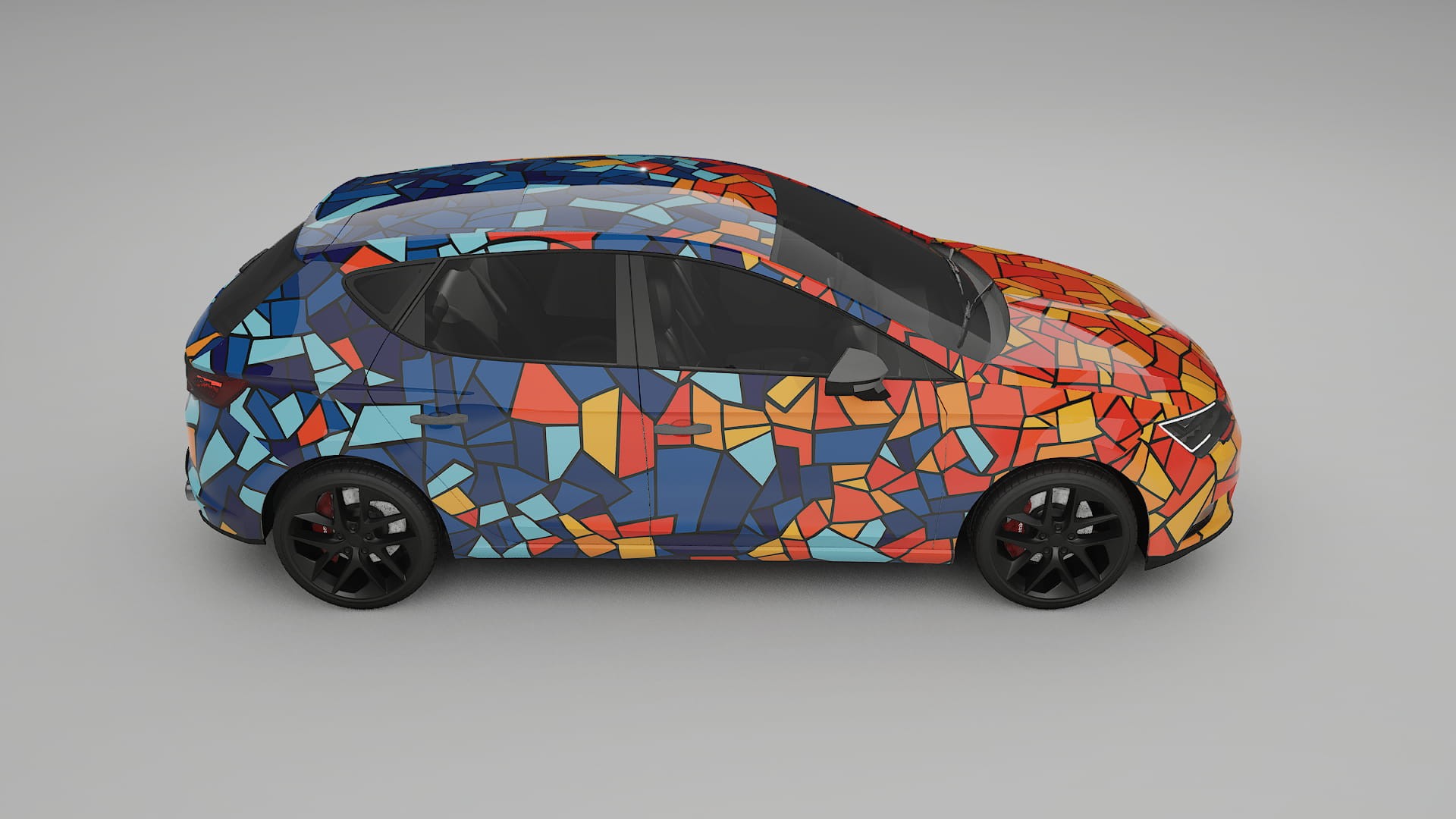 Seat Leon FR 5F BARCELONA – Designový Wrap PPF Fólie na auto - tisknutelný polyuretan