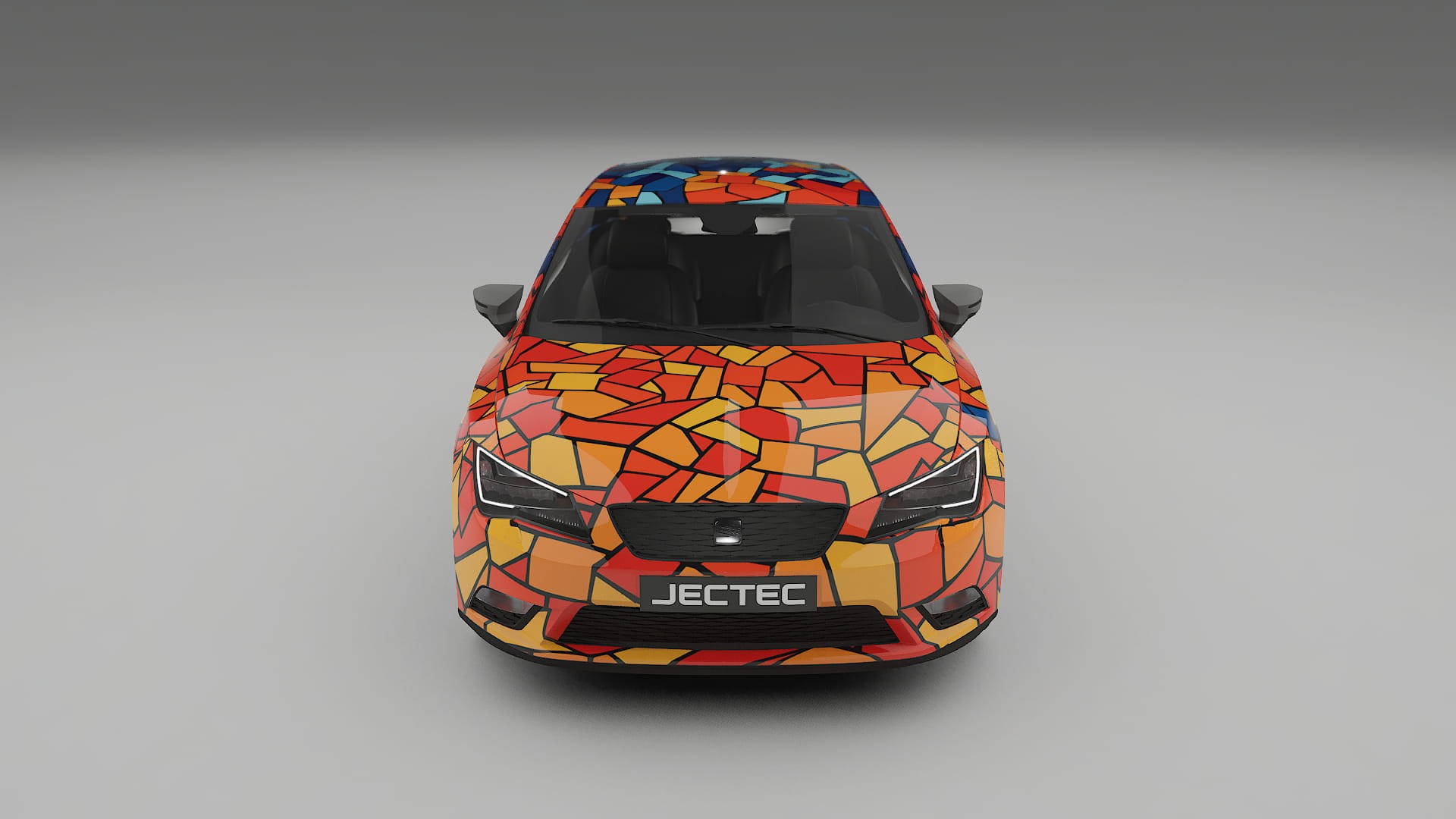 Seat Leon FR 5F BARCELONA – Designový Wrap PPF Fólie na auto - tisknutelný polyuretan