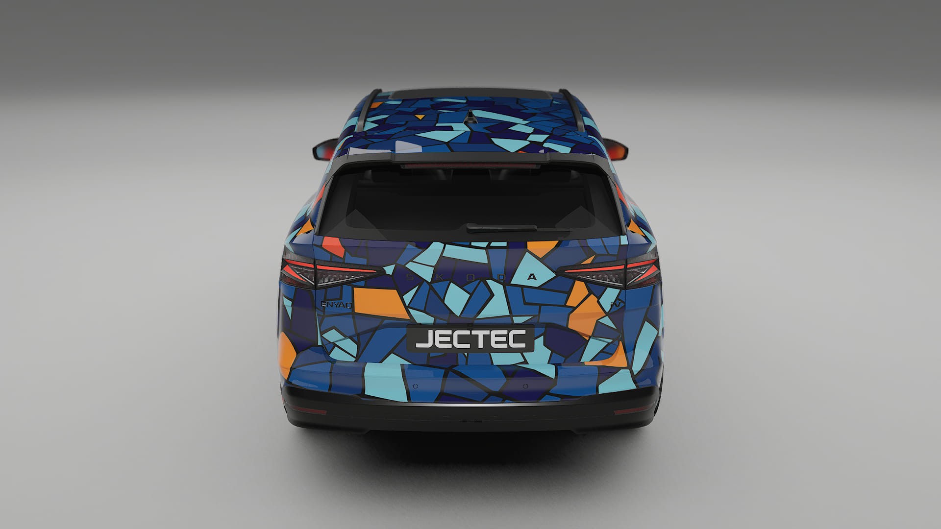 Škoda Enyaq MEB BARCELONA – Designový Wrap PPF Fólie na auto - tisknutelný polyuretan
