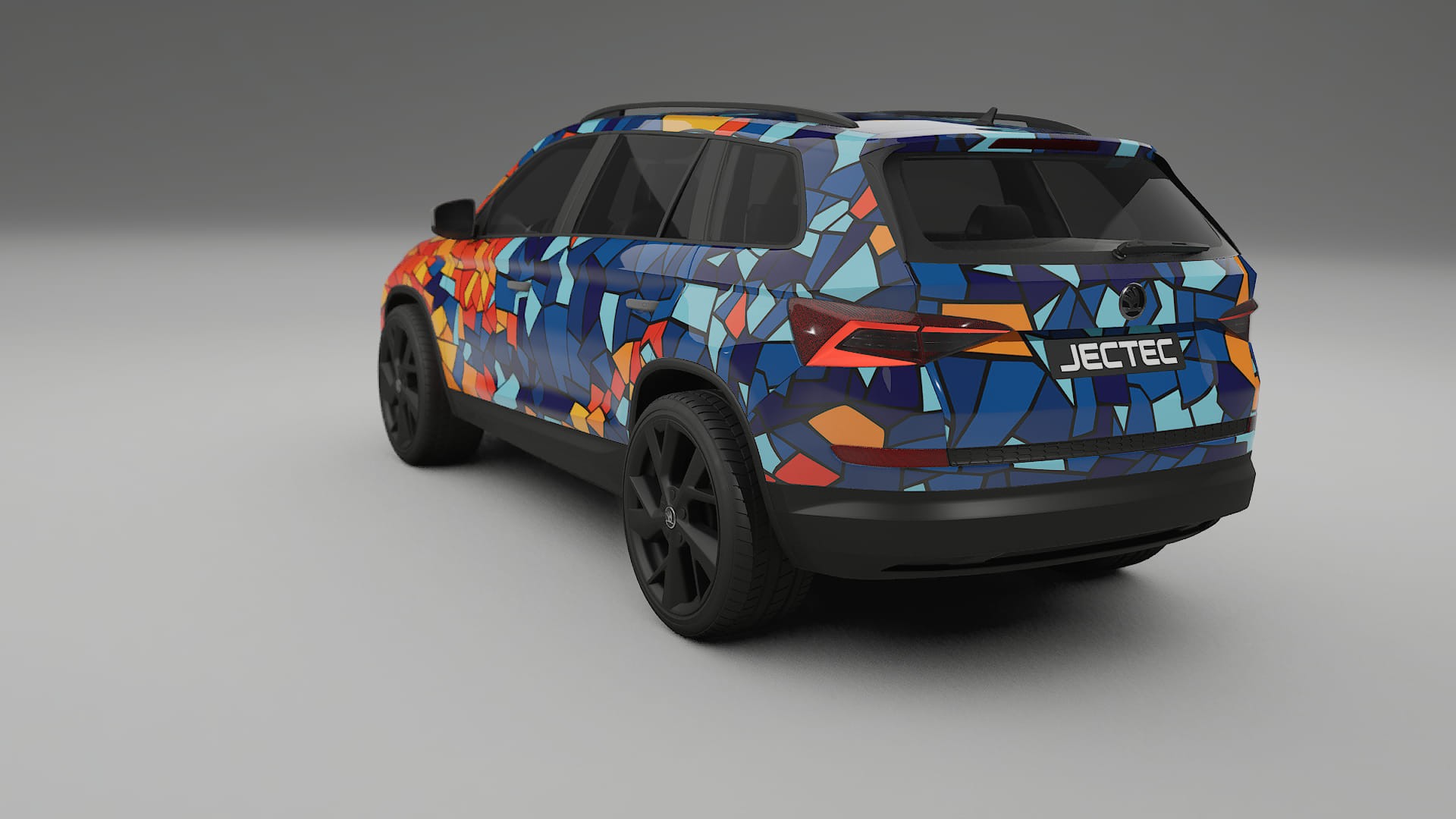 Škoda Kodiaq NS7 BARCELONA – Designový Wrap PPF Fólie na auto - tisknutelný polyuretan