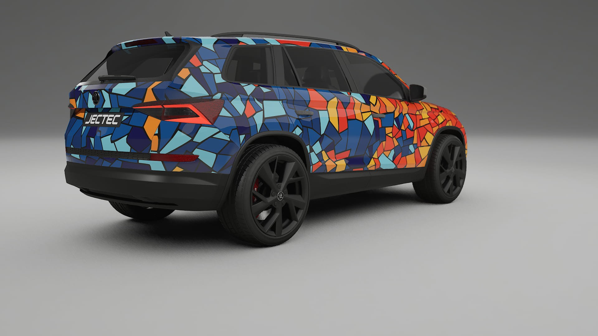 Škoda Kodiaq NS7 BARCELONA – Designový Wrap PPF Fólie na auto - tisknutelný polyuretan