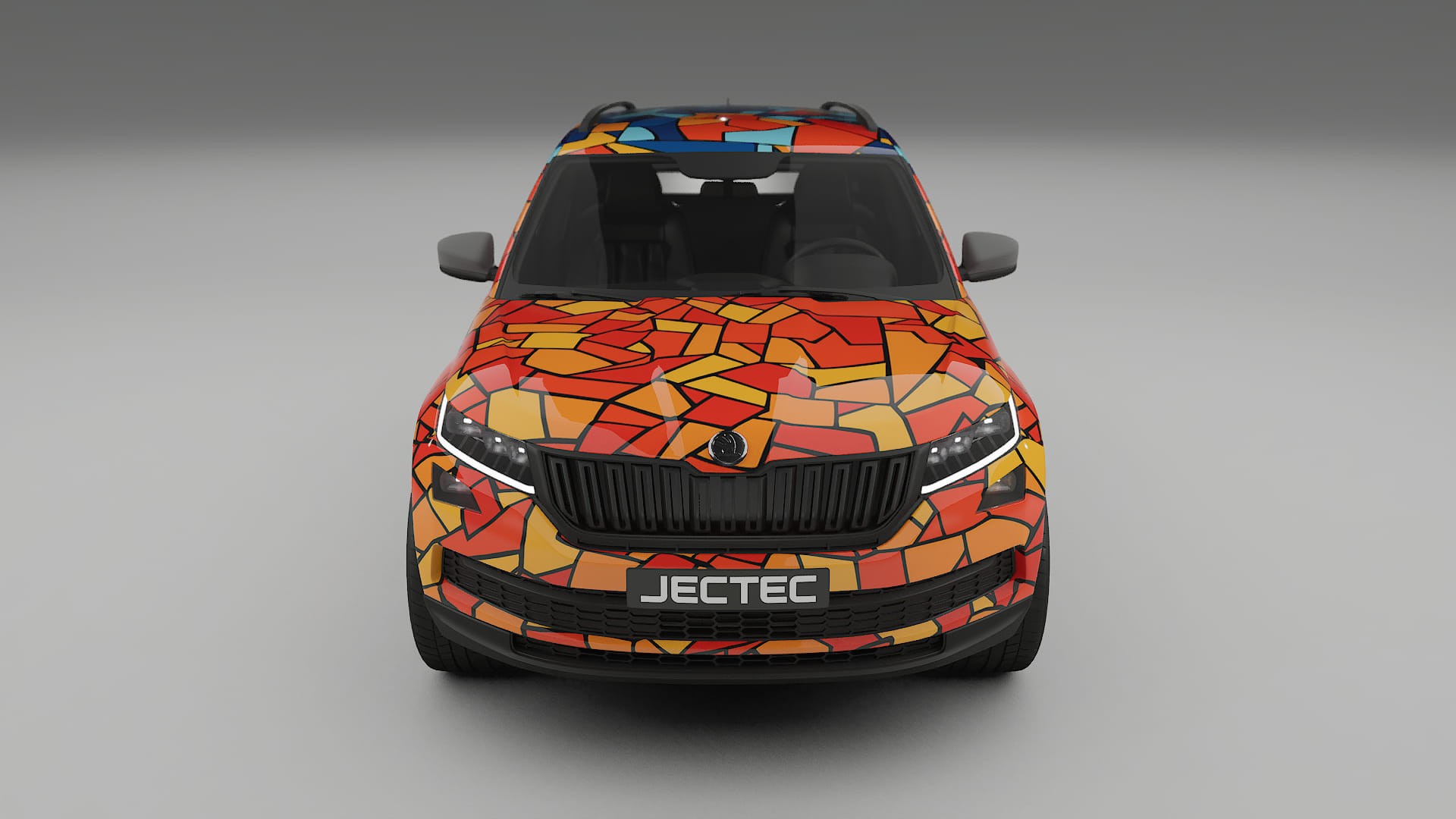 Škoda Kodiaq NS7 BARCELONA – Designový Wrap PPF Fólie na auto - tisknutelný polyuretan