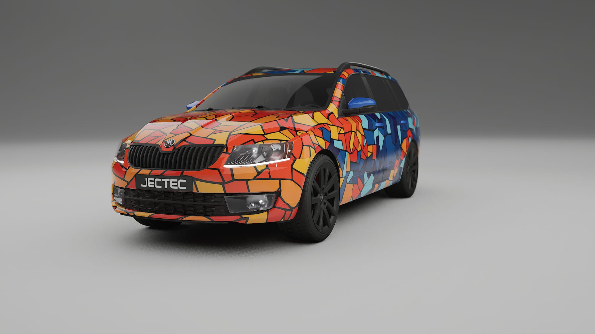 Škoda Octavia combi 5E BARCELONA – Designový Wrap PPF Fólie na auto - tisknutelný polyuretan