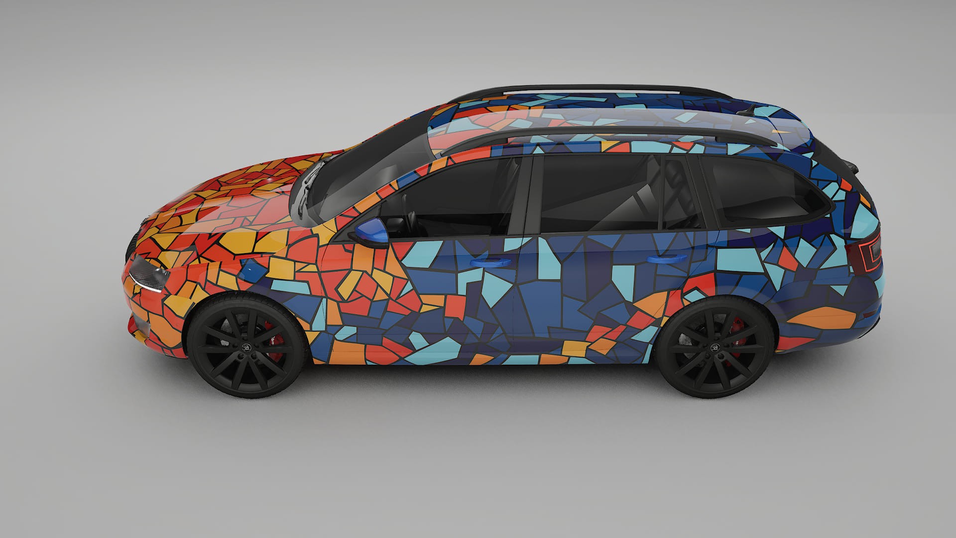 Škoda Octavia combi 5E BARCELONA – Designový Wrap PPF Fólie na auto - tisknutelný polyuretan