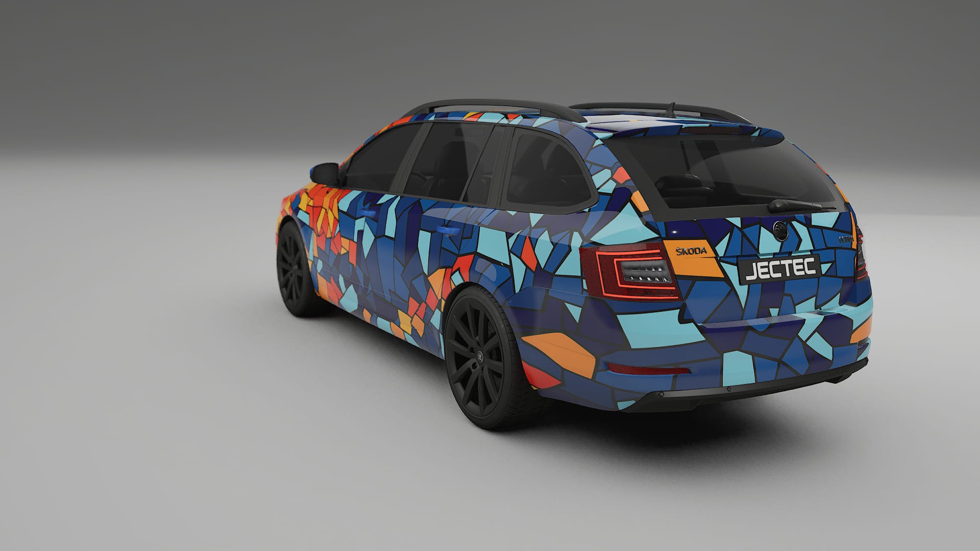 Škoda Octavia combi 5E BARCELONA – Designový Wrap PPF Fólie na auto - tisknutelný polyuretan