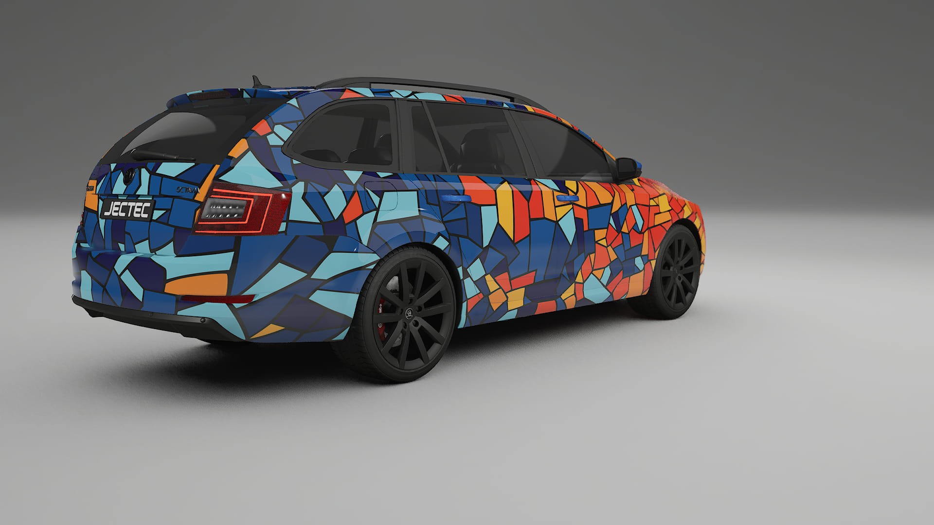Škoda Octavia combi 5E BARCELONA – Designový Wrap PPF Fólie na auto - tisknutelný polyuretan