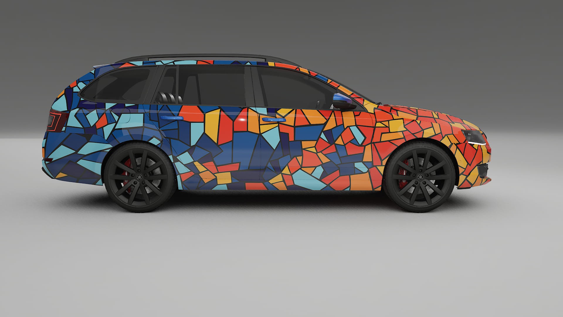 Škoda Octavia combi 5E BARCELONA – Designový Wrap PPF Fólie na auto - tisknutelný polyuretan